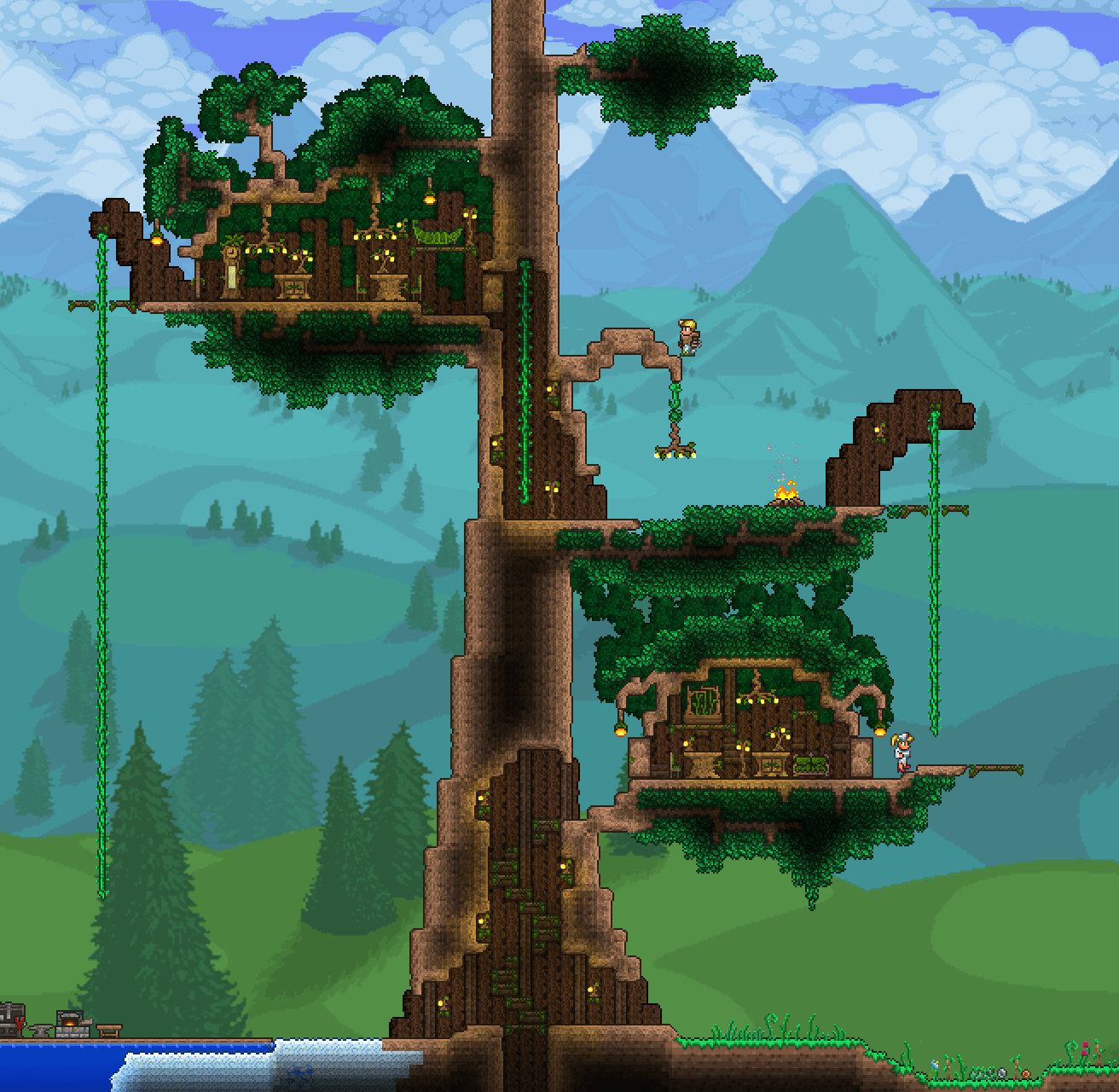 An Early Game Tree Build. Might add another house onto the