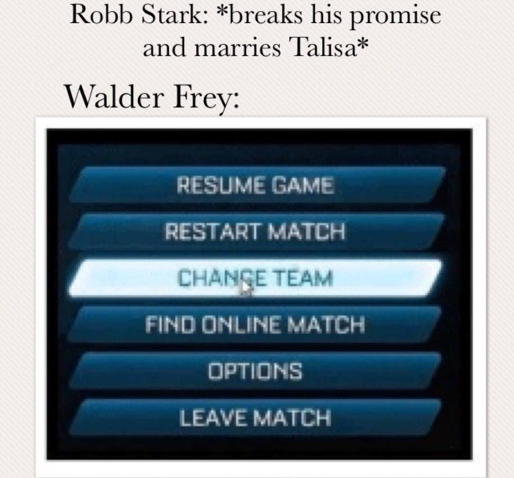 Honestly the Red Wedding is probably one of the most memeable things in