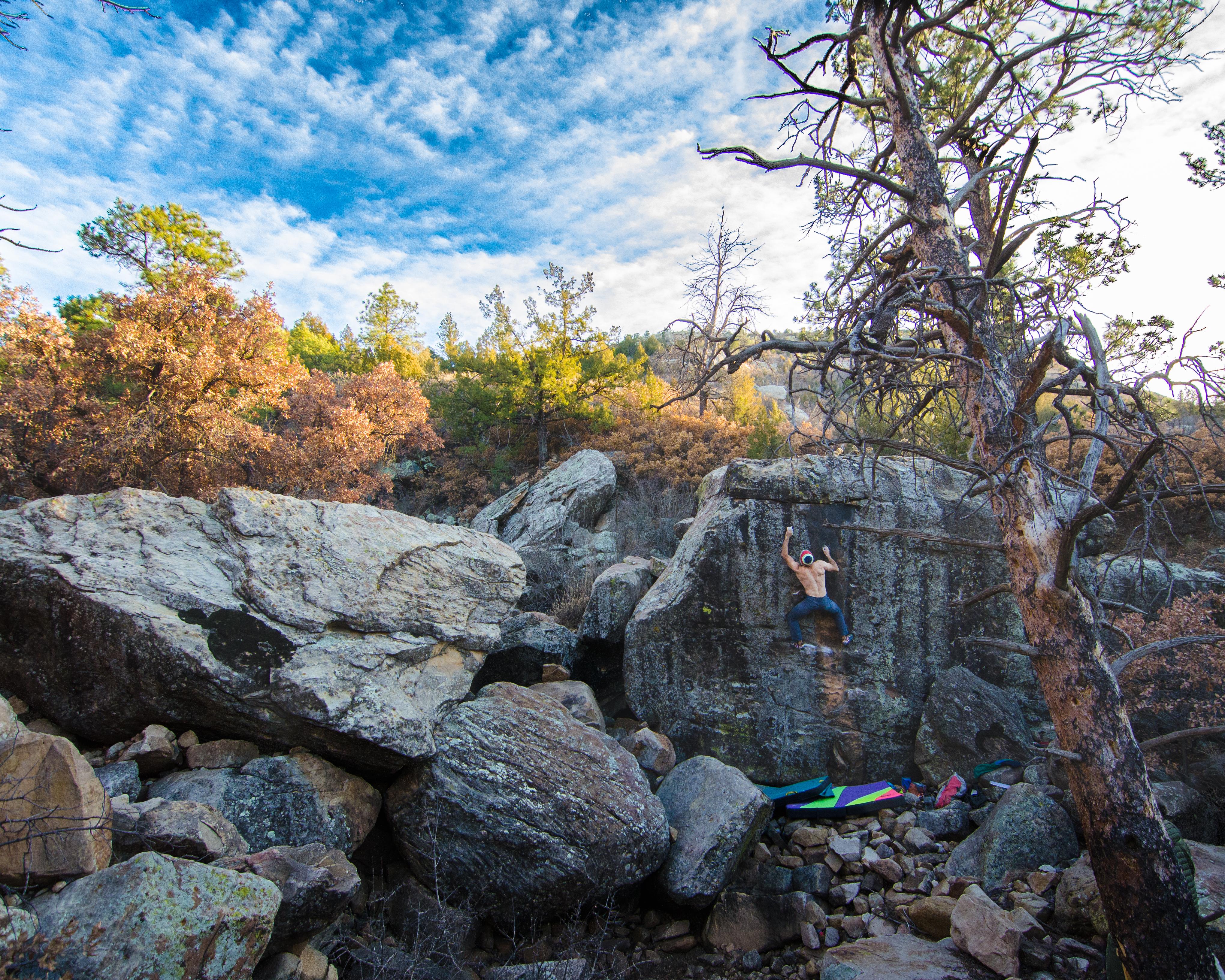 Climbing in Kiowa National Grassland outside of Roy, NM r/bouldering