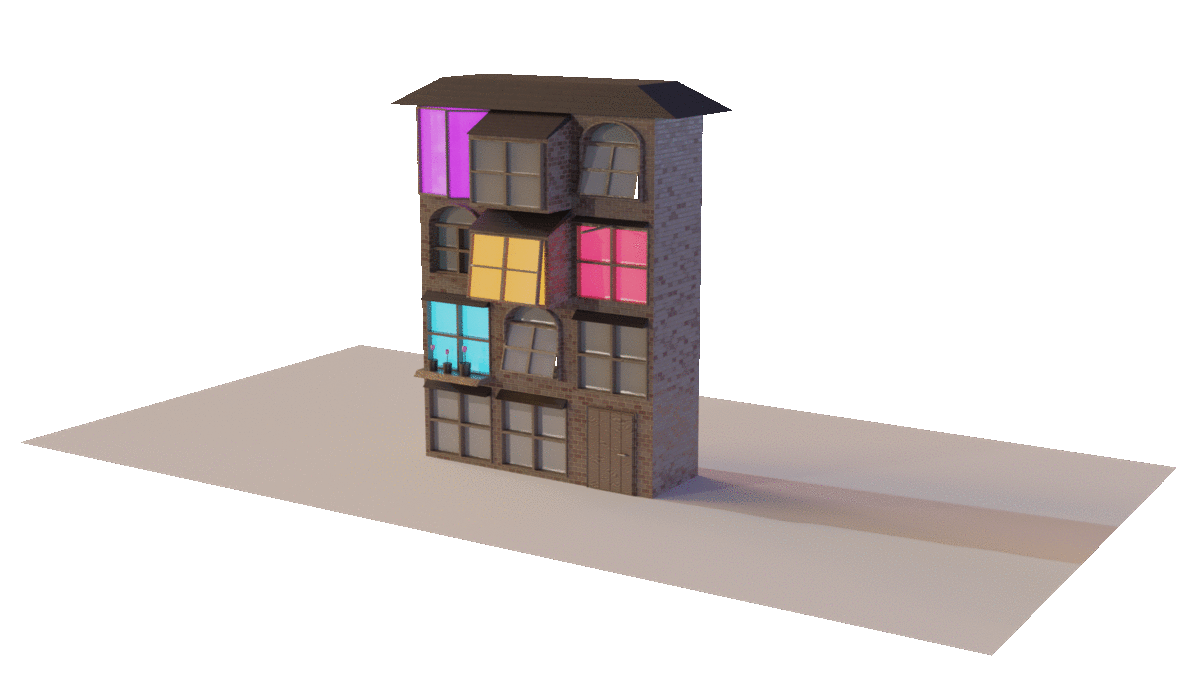 Geometry Nodes Procedural Building There Are No Tutorials So Had To Work It Out Myself And I M Very Proud Of The Result R Blender