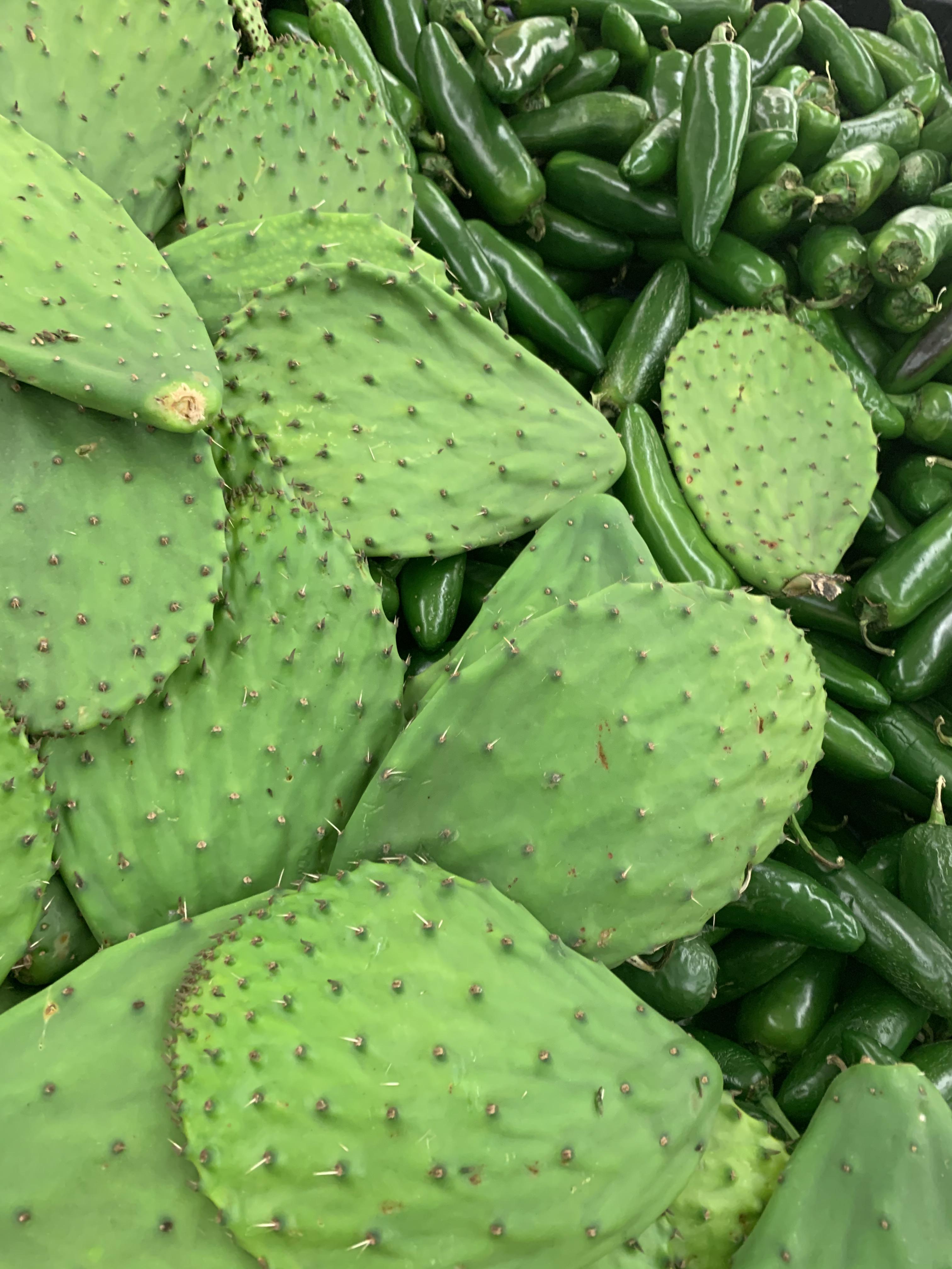 My local grocery store sells cactus petals in the produce section r