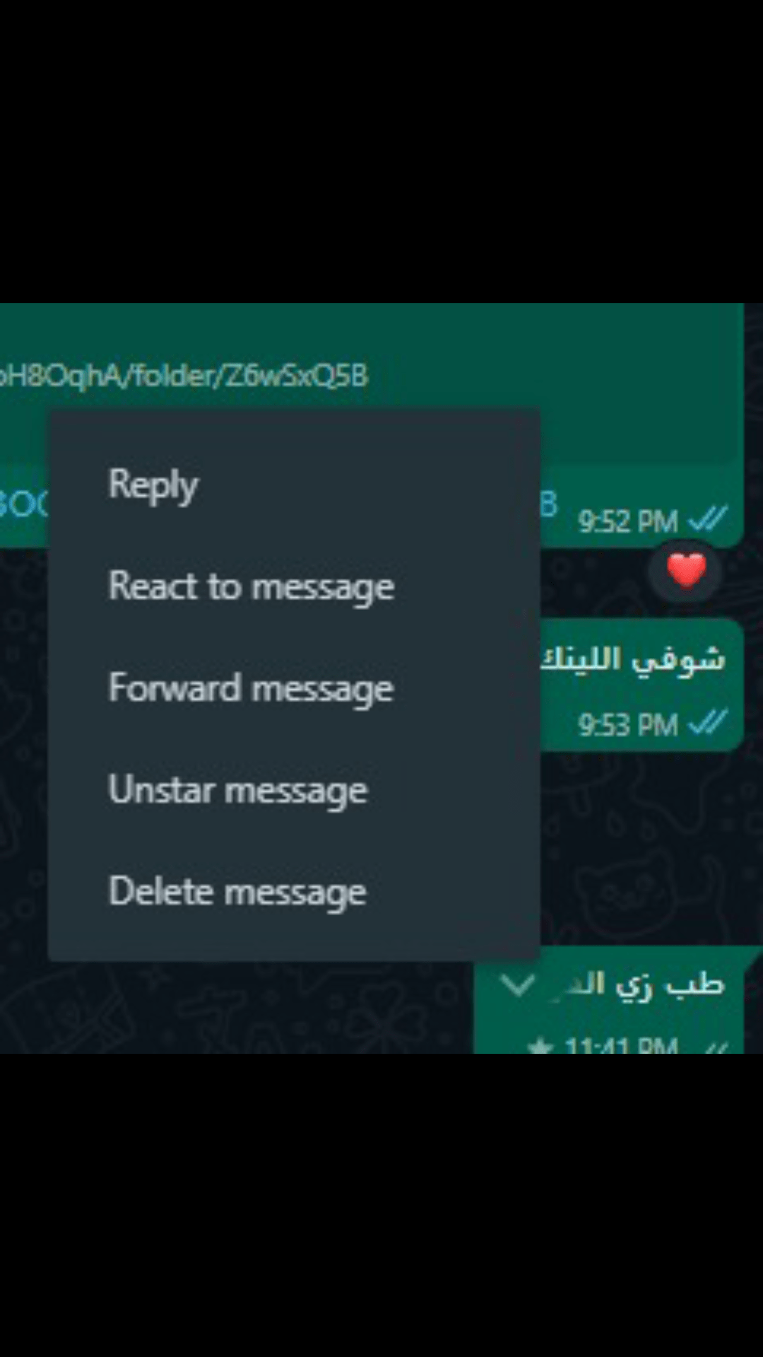 message info ? There's a specific contact,in whatsapp web where i can't