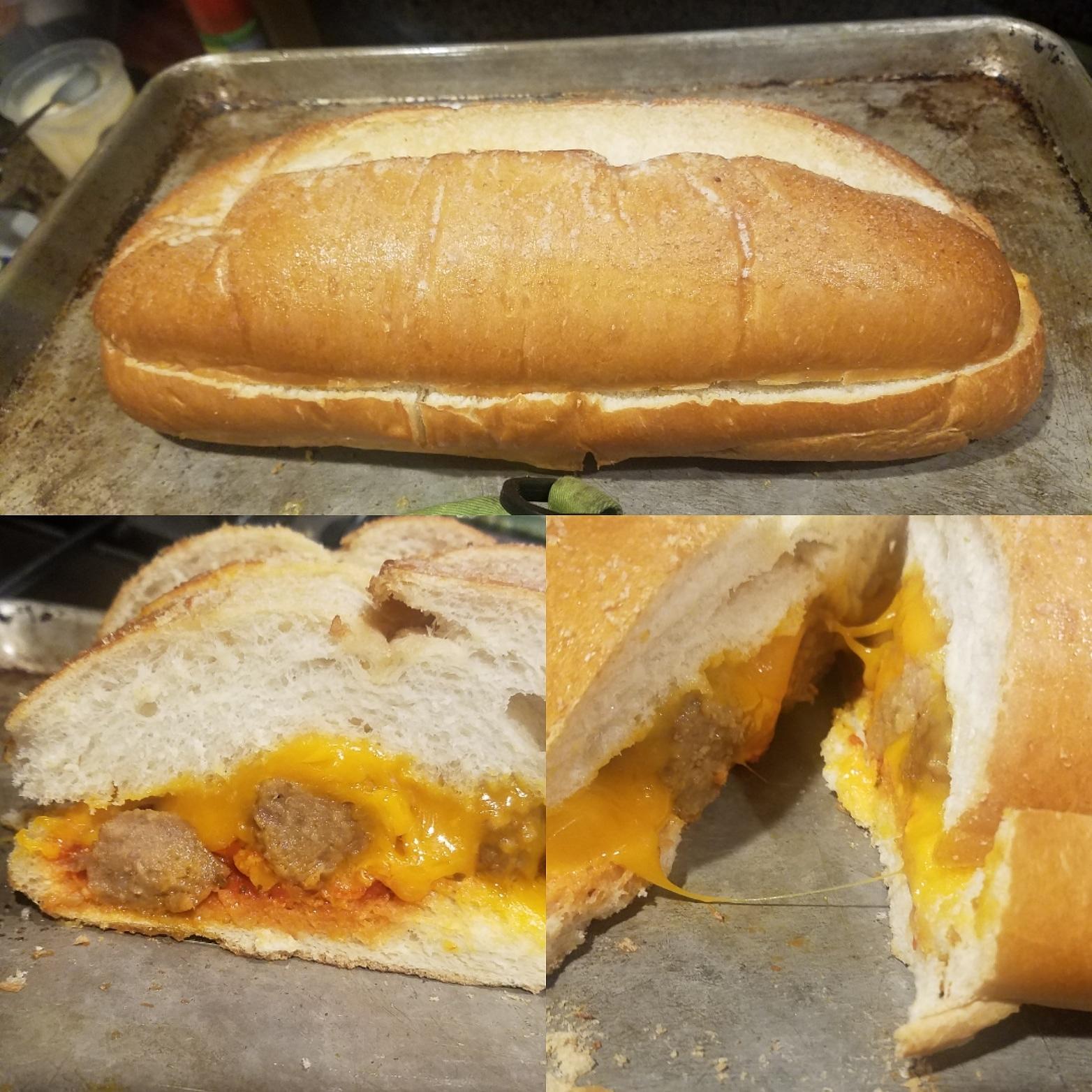 Meatball garlic Bread! Cheap_Meals