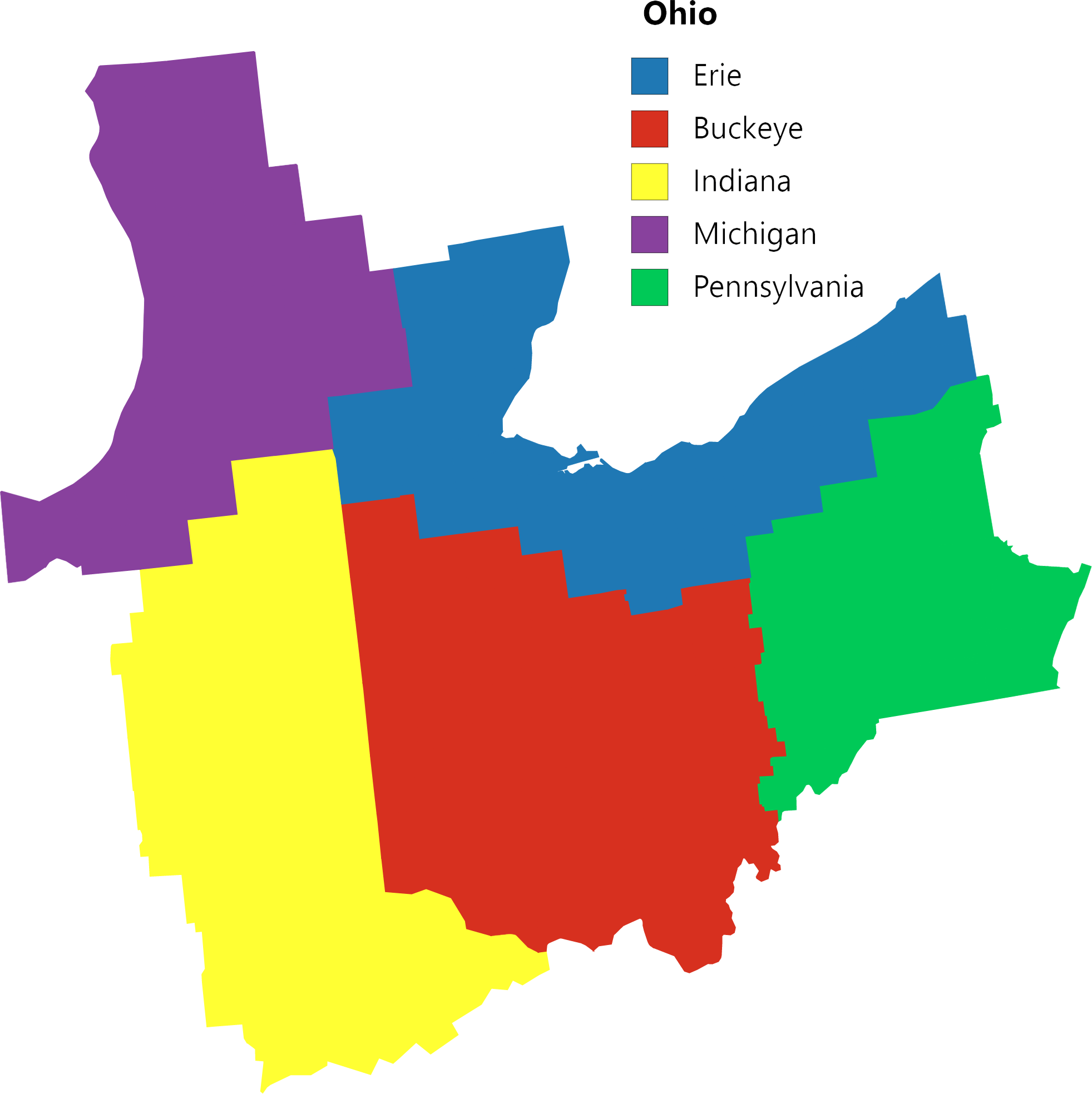 State map of the Republic of Ohio r/mapmaking