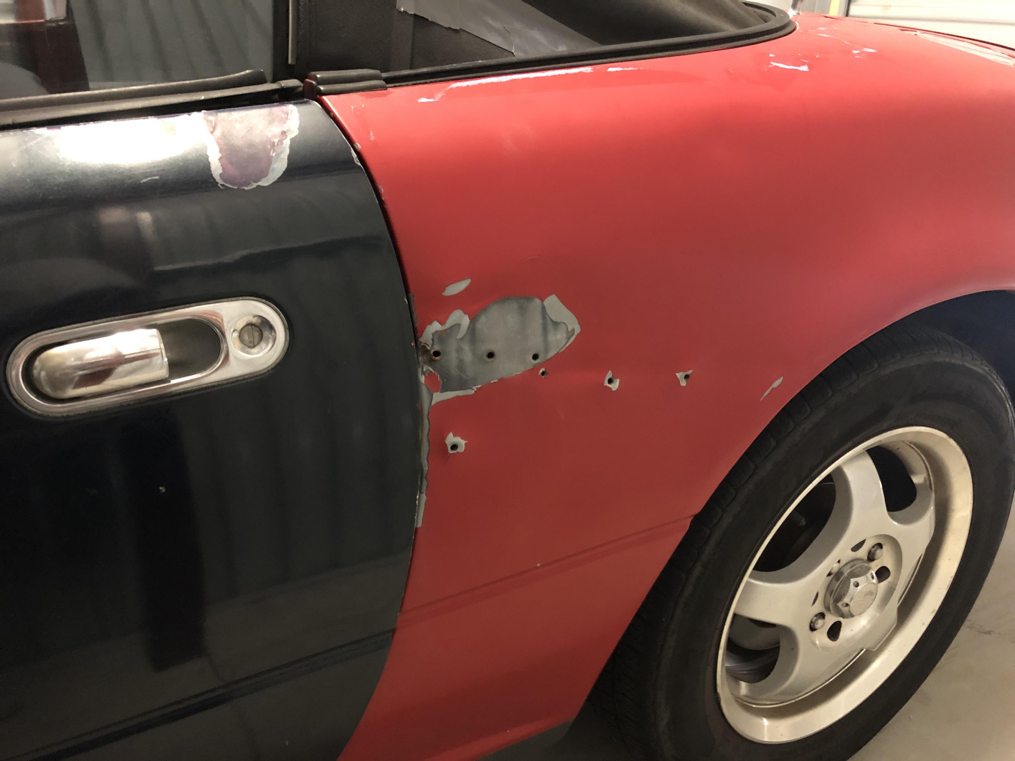 Fixing bullet holes in rear body panel? r/Autobody