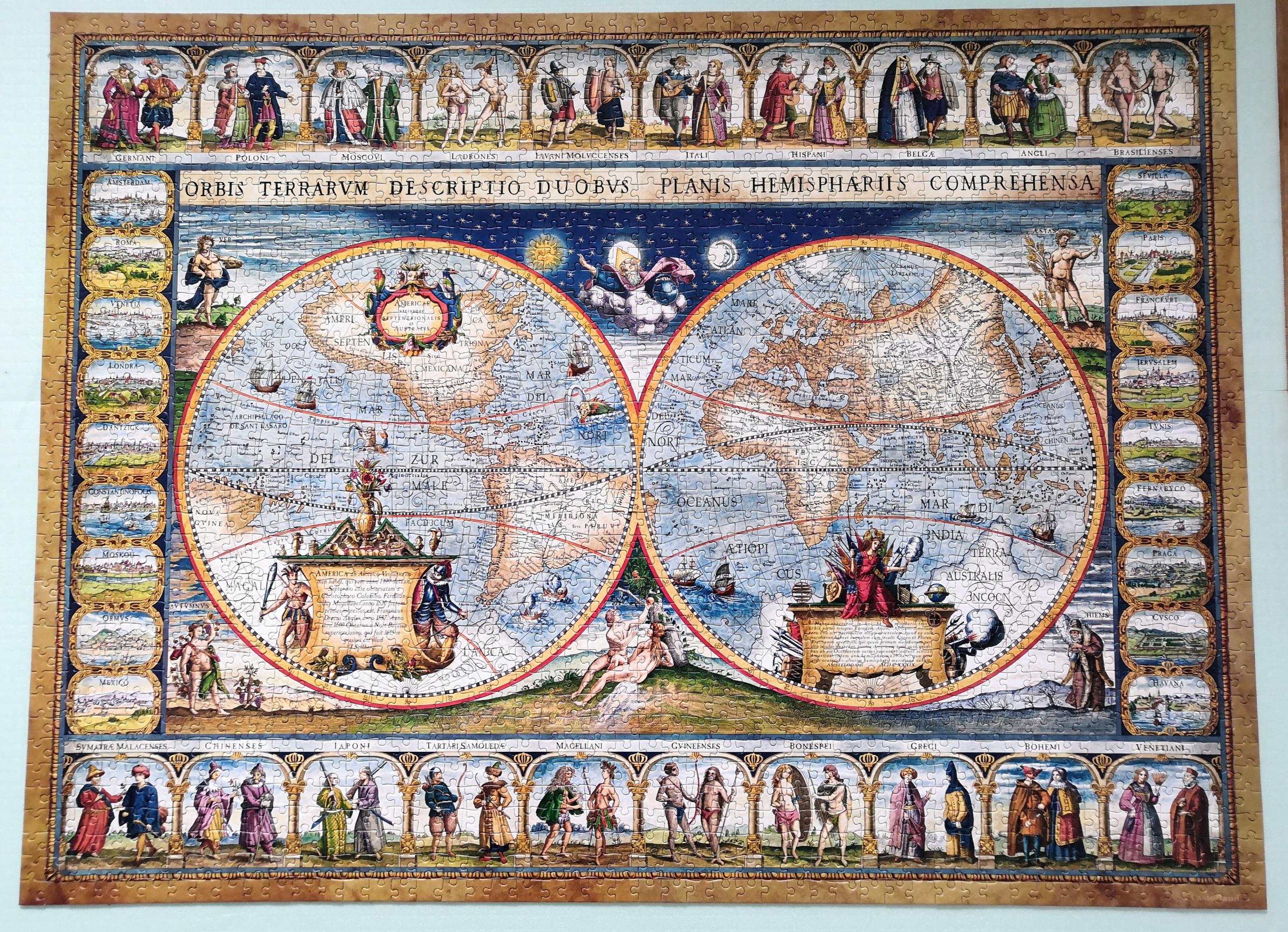 Castorland 2000 Map of the World 1639 r/Jigsawpuzzles