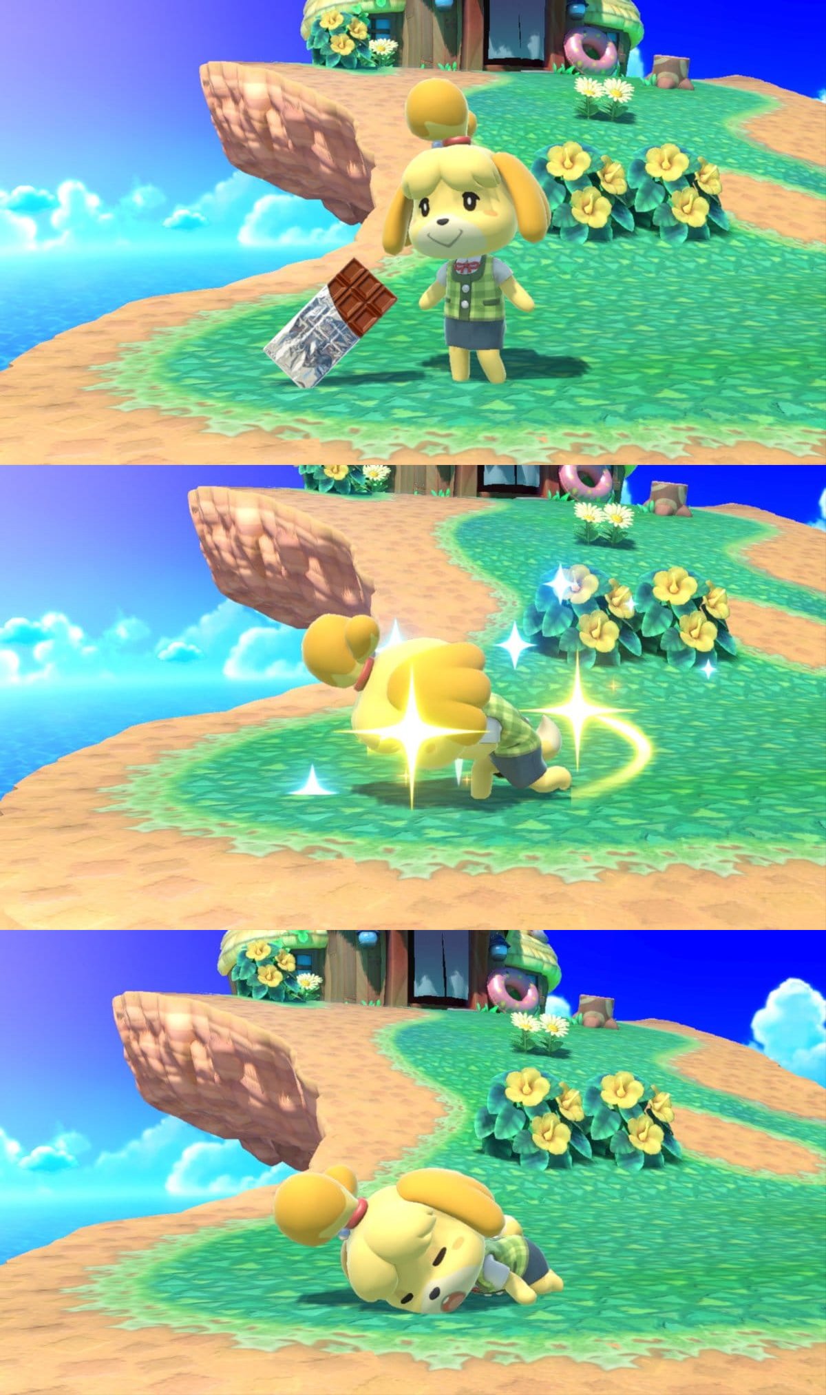 Isabelle dont eat that oh god that's chocolate oh god isabelle stop r