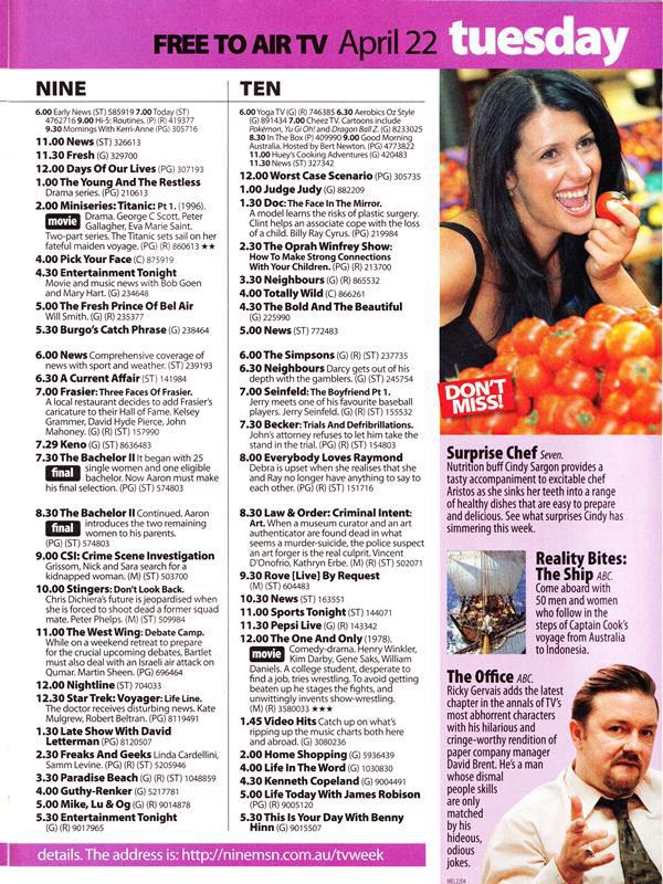 TV Guide circa April 22, 2003 r/nostalgia