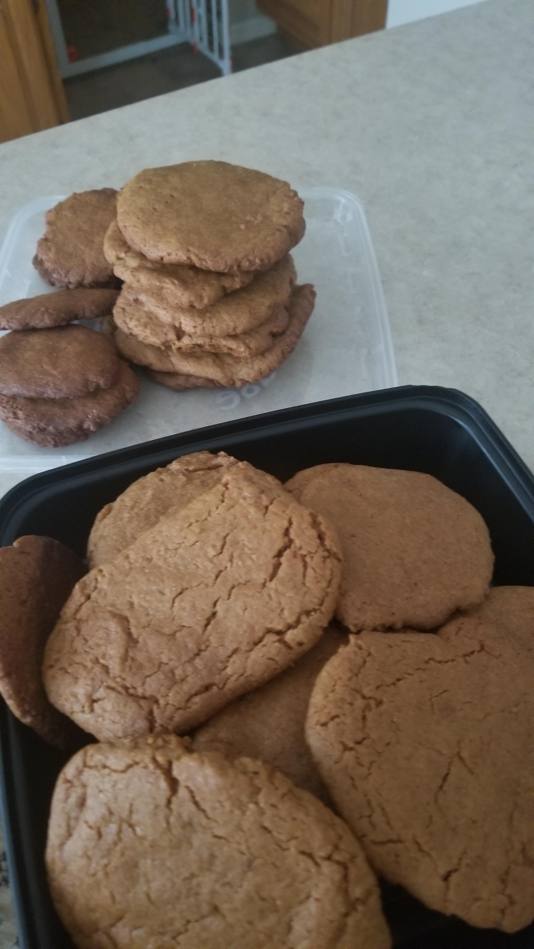 Murder cookies! I used oil instead of shortening, and 1/2 nutmeg & 1/2 allspice instead of mace