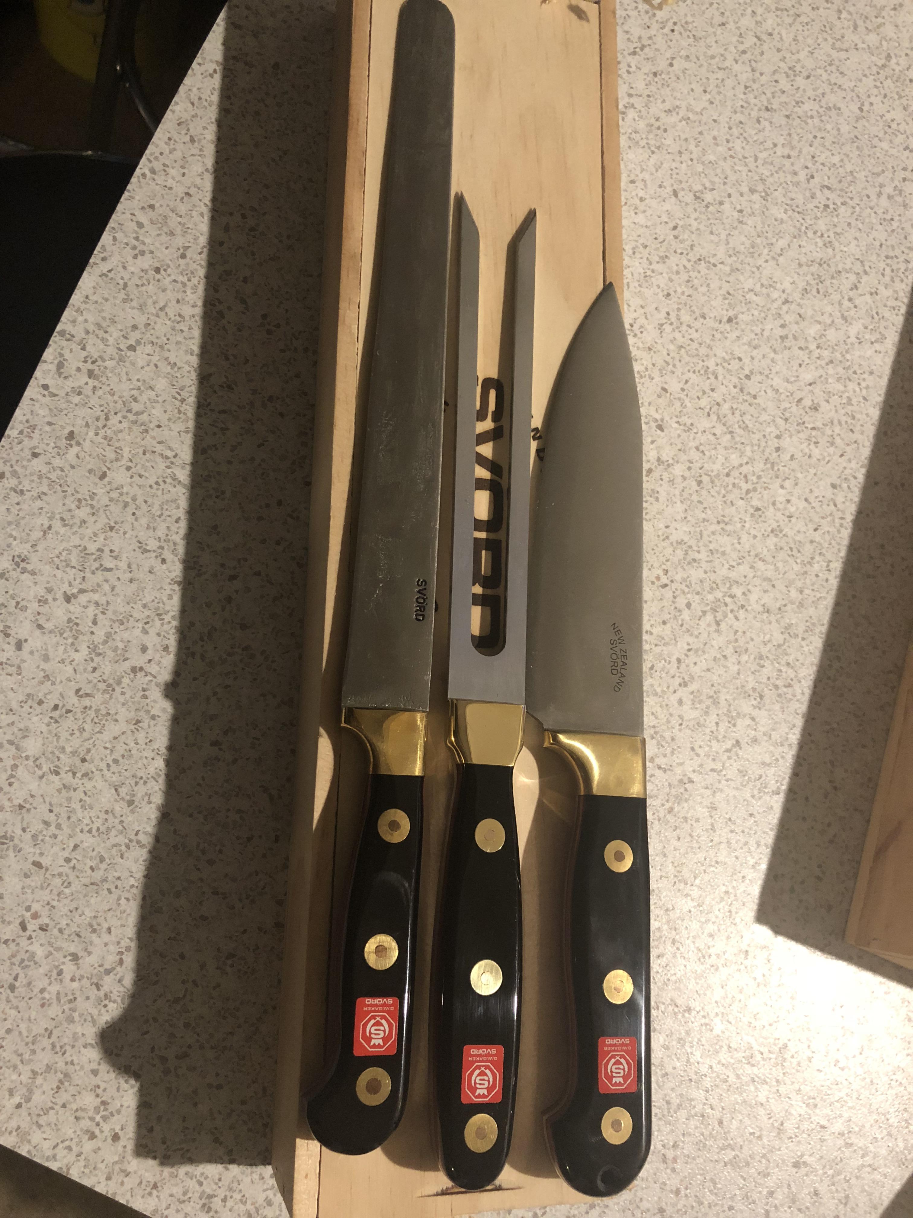 Knife set make by Svord in New Zealand hand crafted....