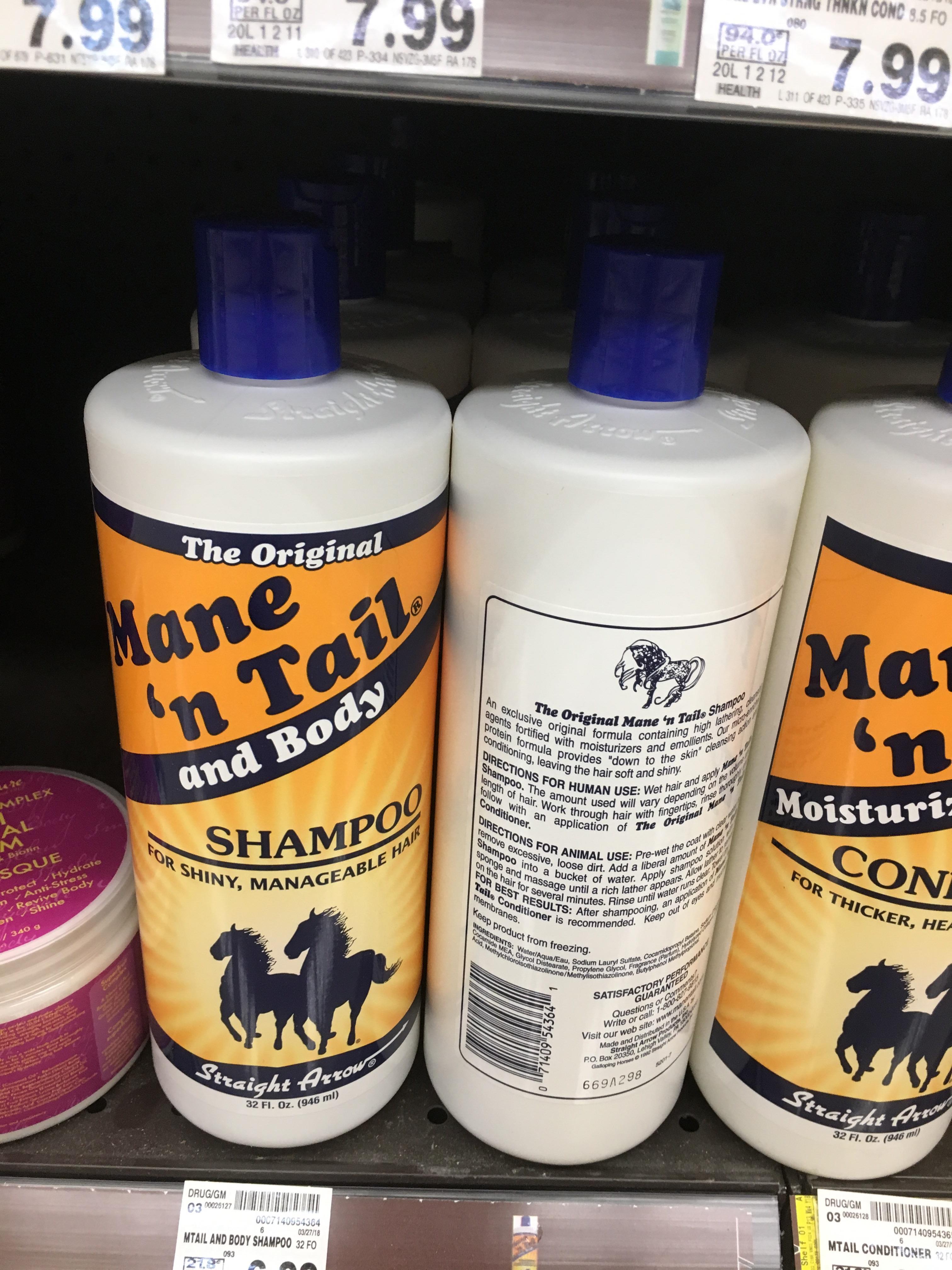 This shampoo. For both humans and animals. r/mildlyinteresting