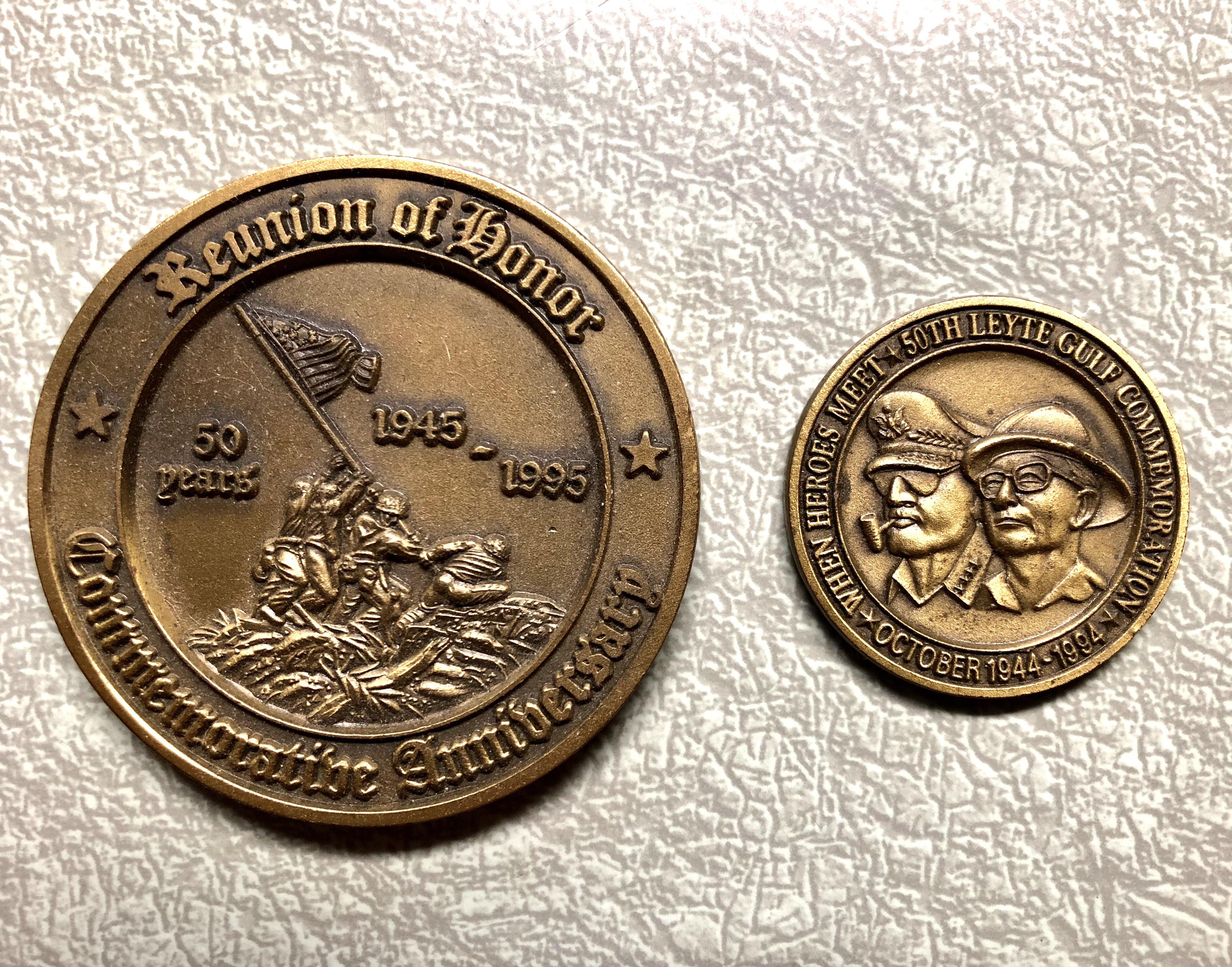 My World War 2 Commemoratives from Iwo Jima and Leyte Gulf coins