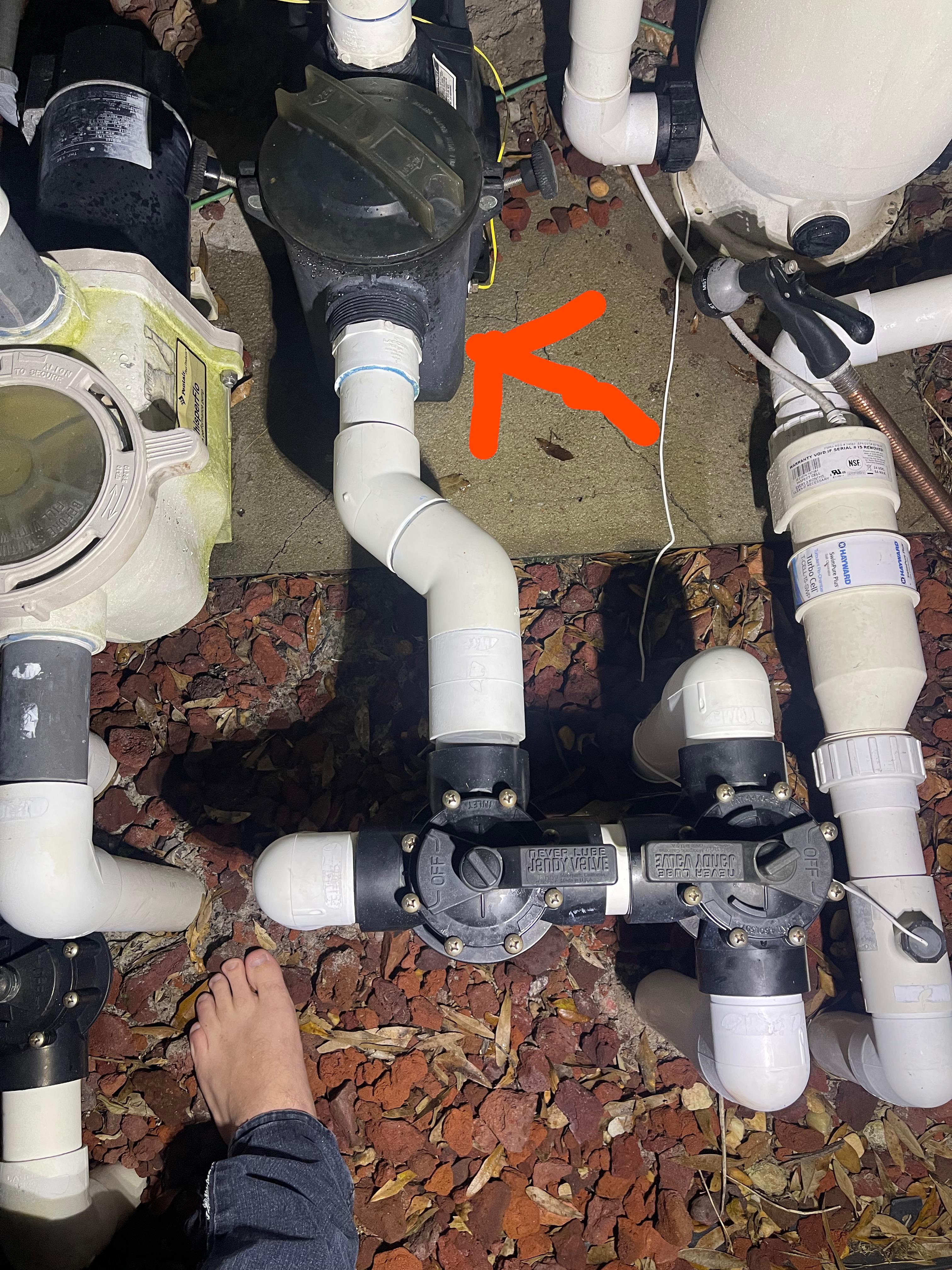 Will i have to replumb? Suction side leak. r/pools