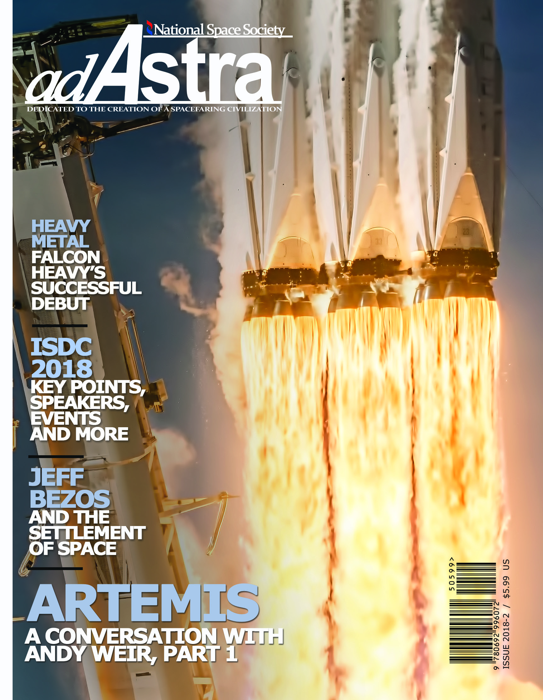 Ad Astra magazine featured my Falcon Heavy photo on the cover, We