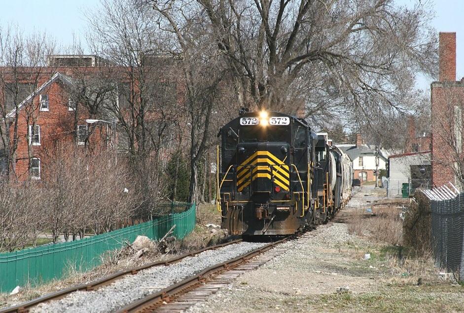 The Winchester and Western local wends its way through Martinsburg, WV