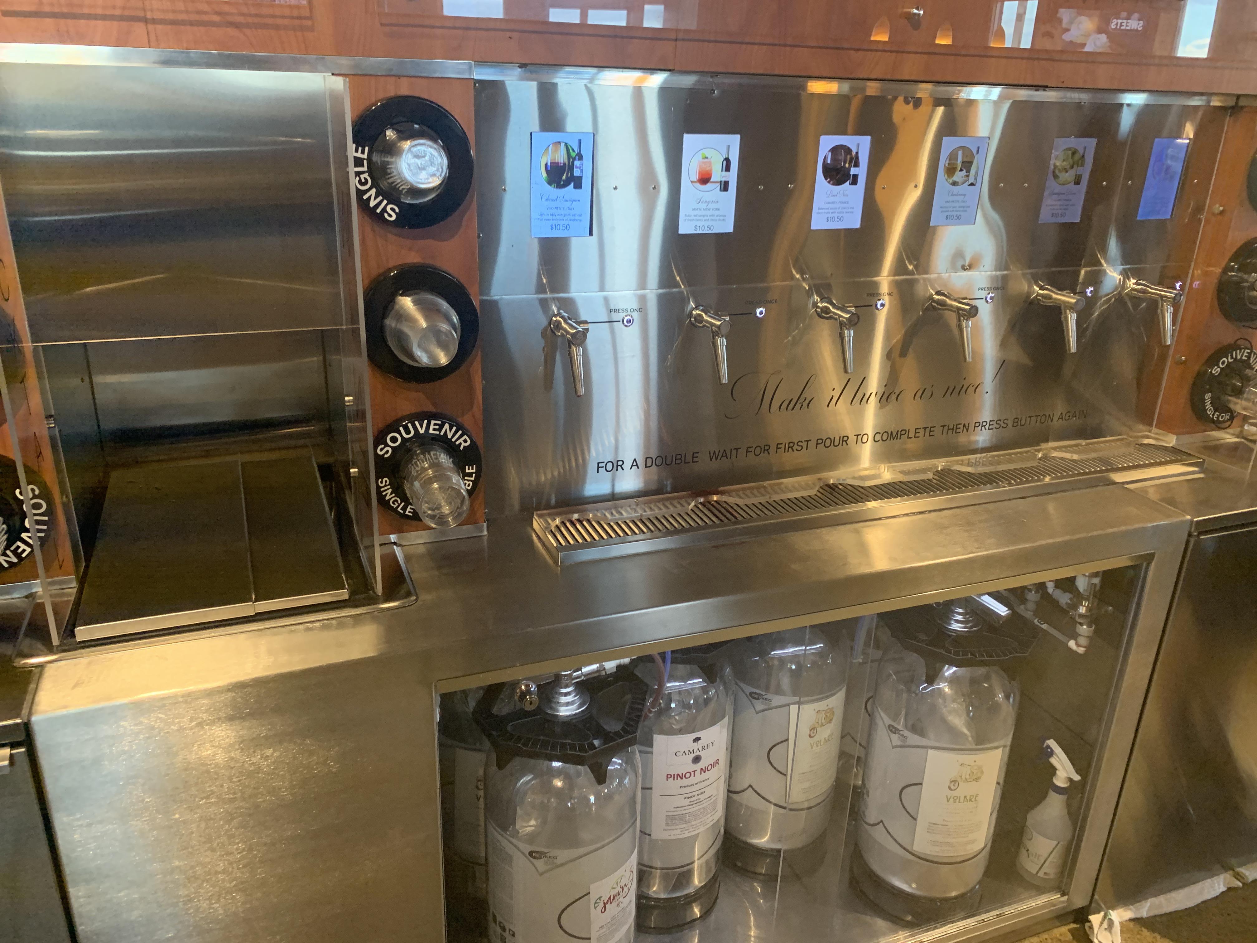 The Kennedy Center In Washington DC has a self serve wine machine with