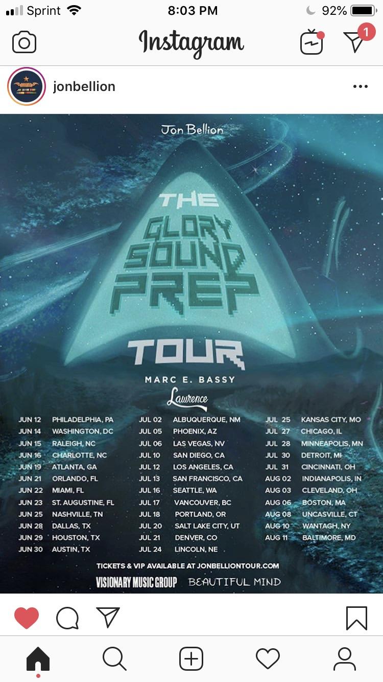 Jon Bellion out. Lollapalooza