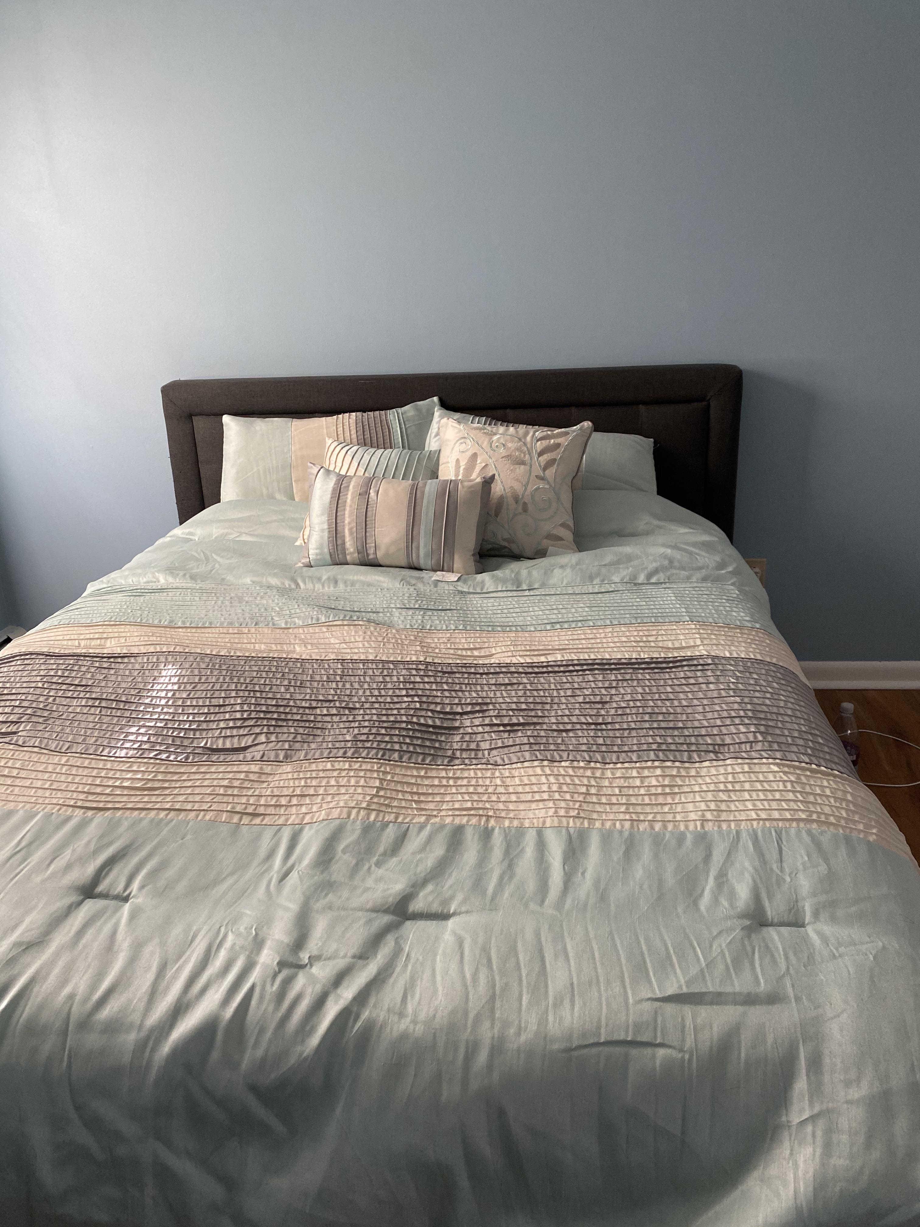 So I bought a new bed spread as I’m redoing my bedroom but I’m not sure