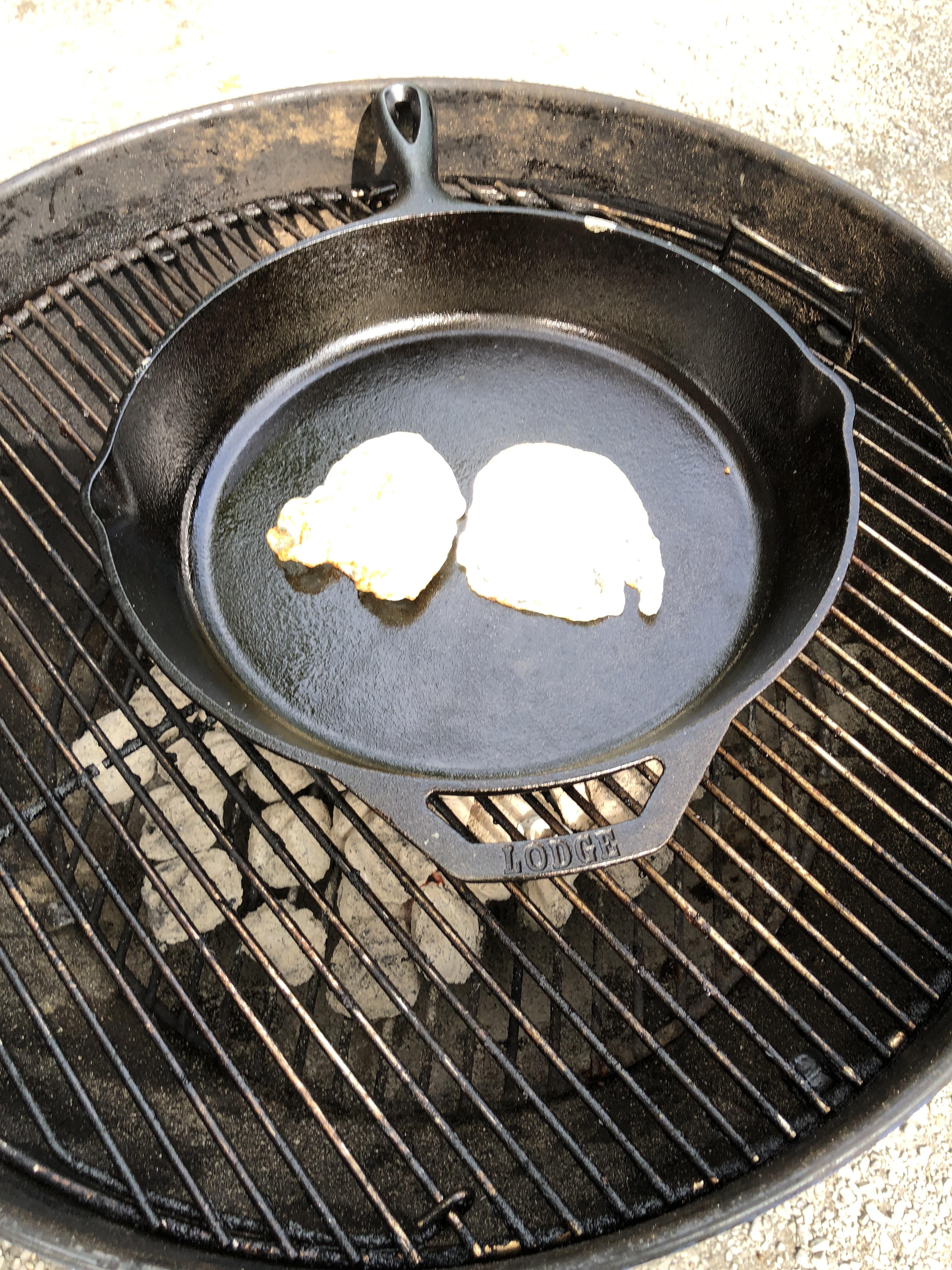 First time doing eggs, pan is clean as can be. castiron