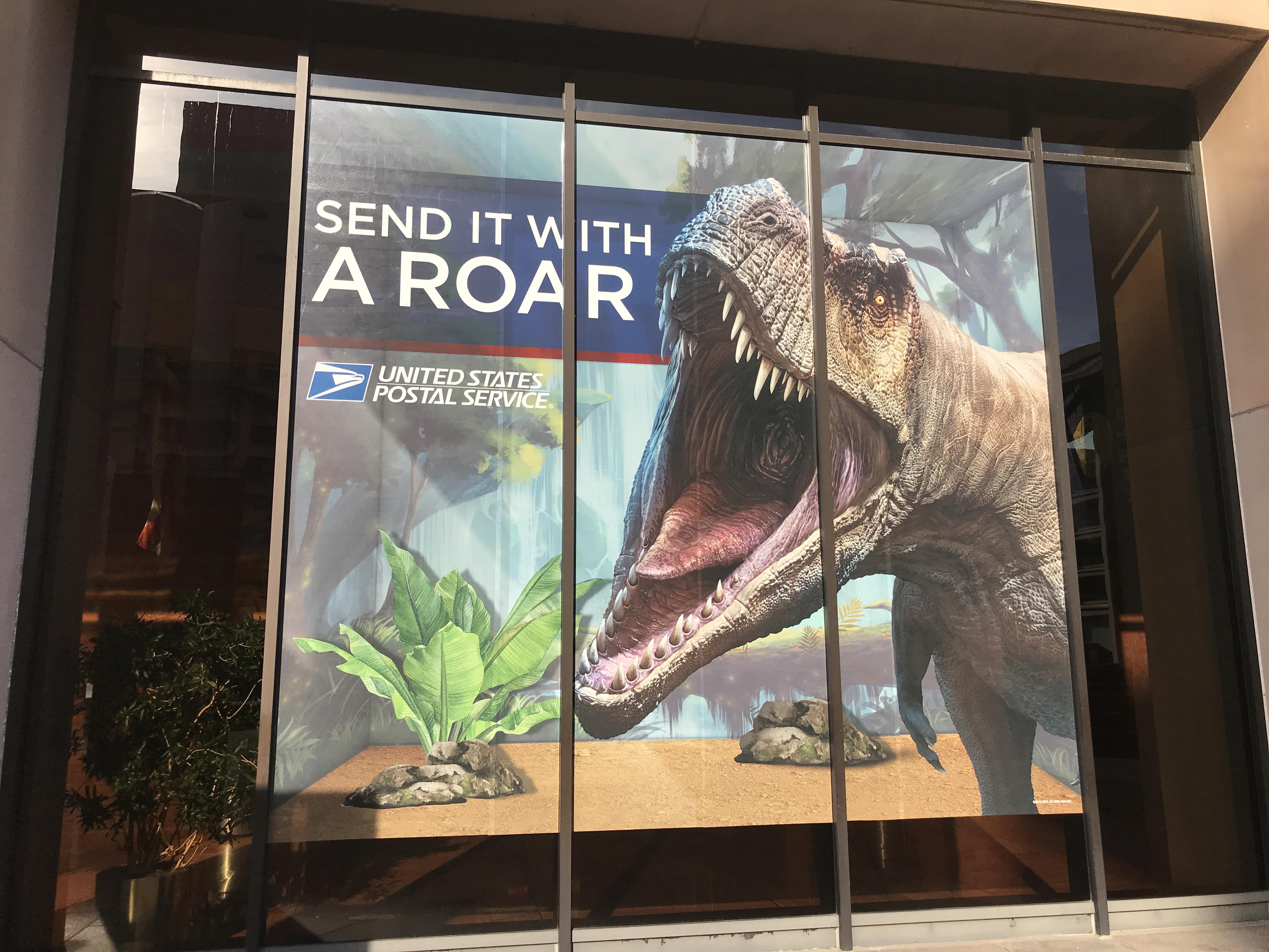 USPS Headquarters in Washington DC. In honor of their new Tyrannosaurus