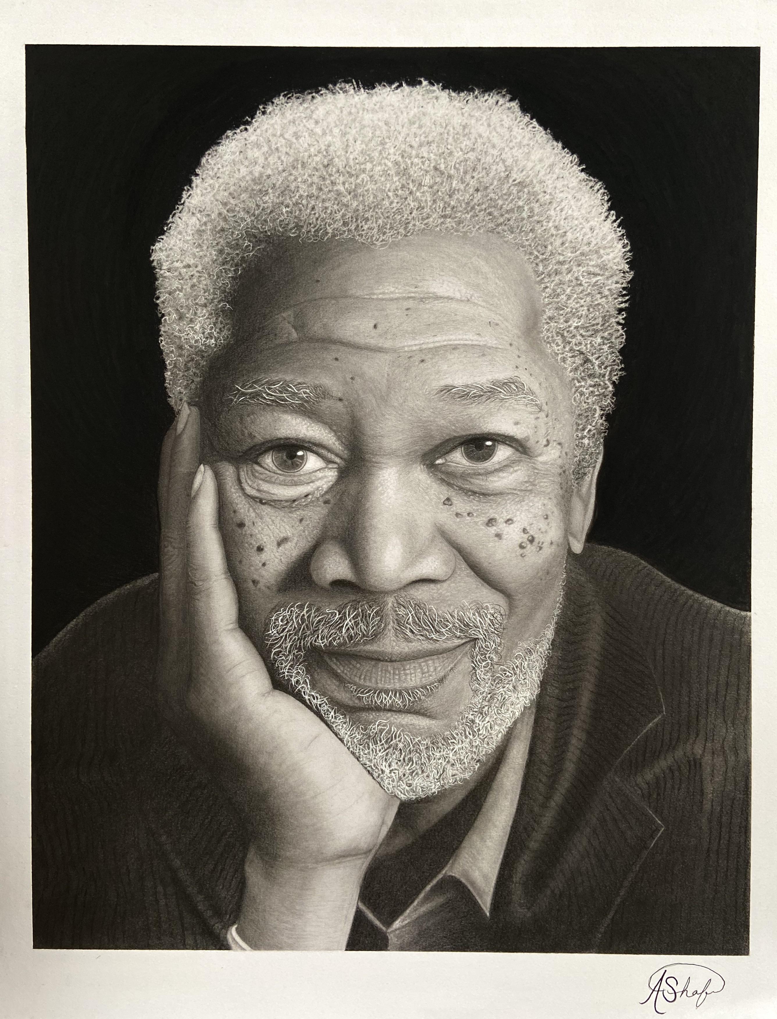 My graphite drawing of Freeman pics