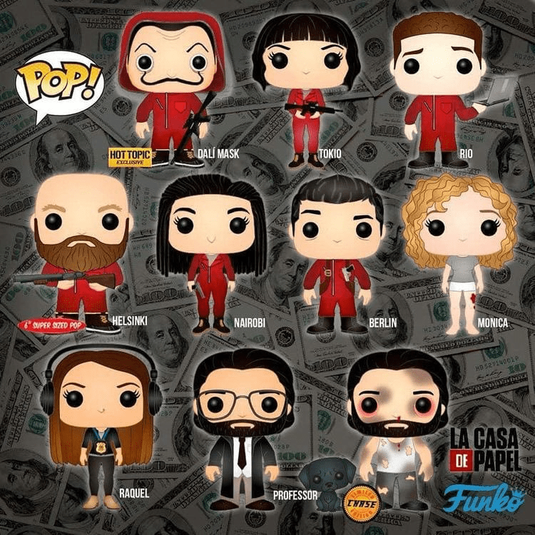 Funko is making Money Heist Pop! Figures!!! Below is ONLY ARTWORK made