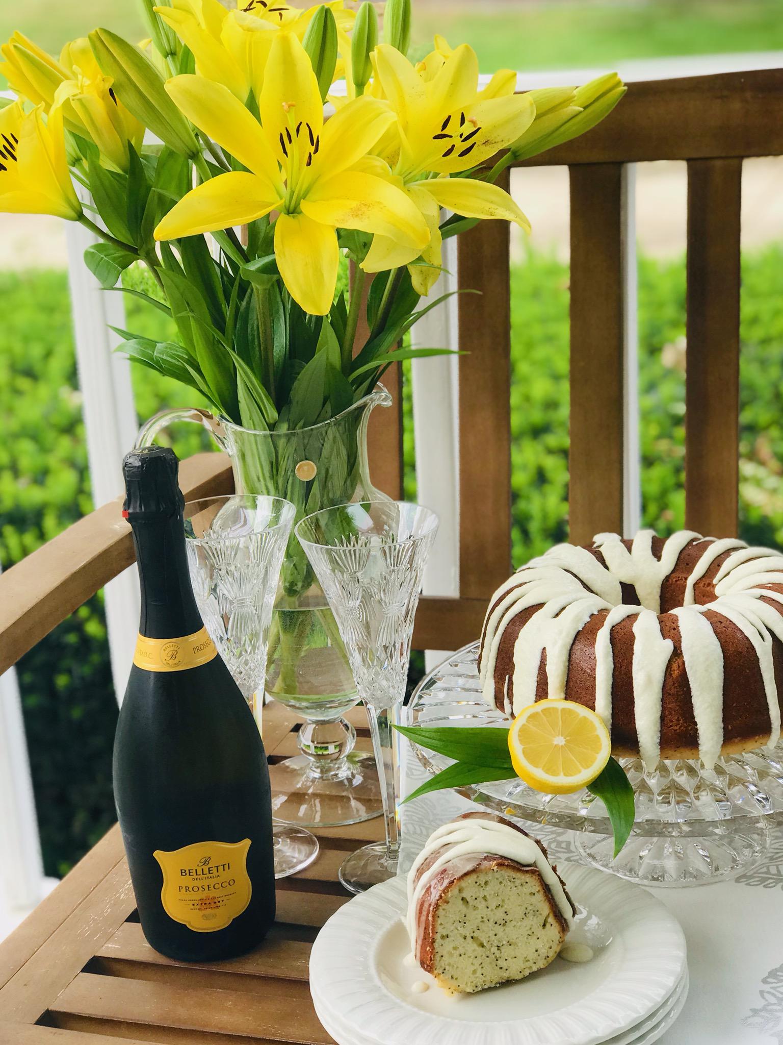 Lemon poppie seed bunt cake, ready for the return of The Great British