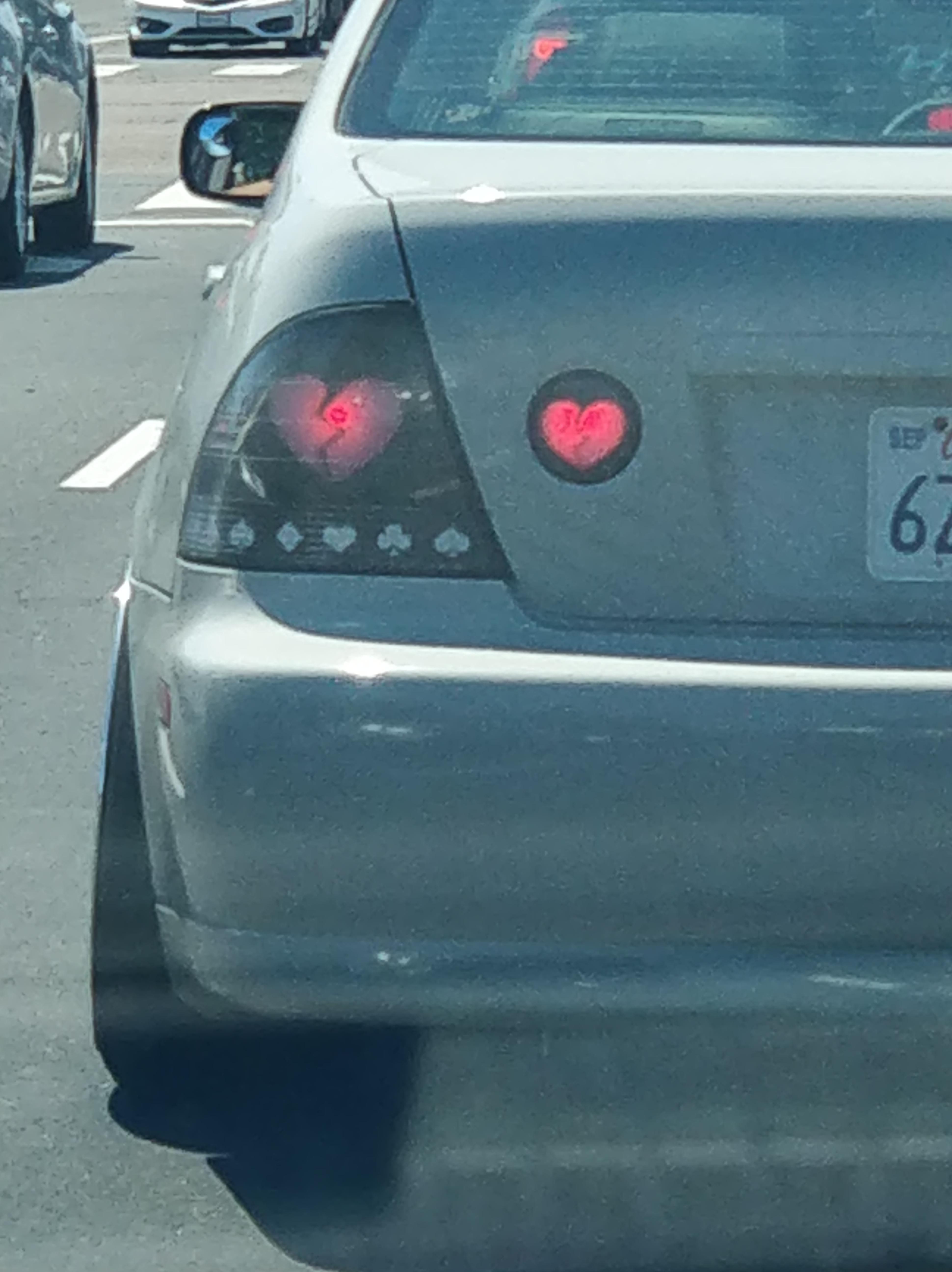 The taillights look like they are heart shaped on this car. r