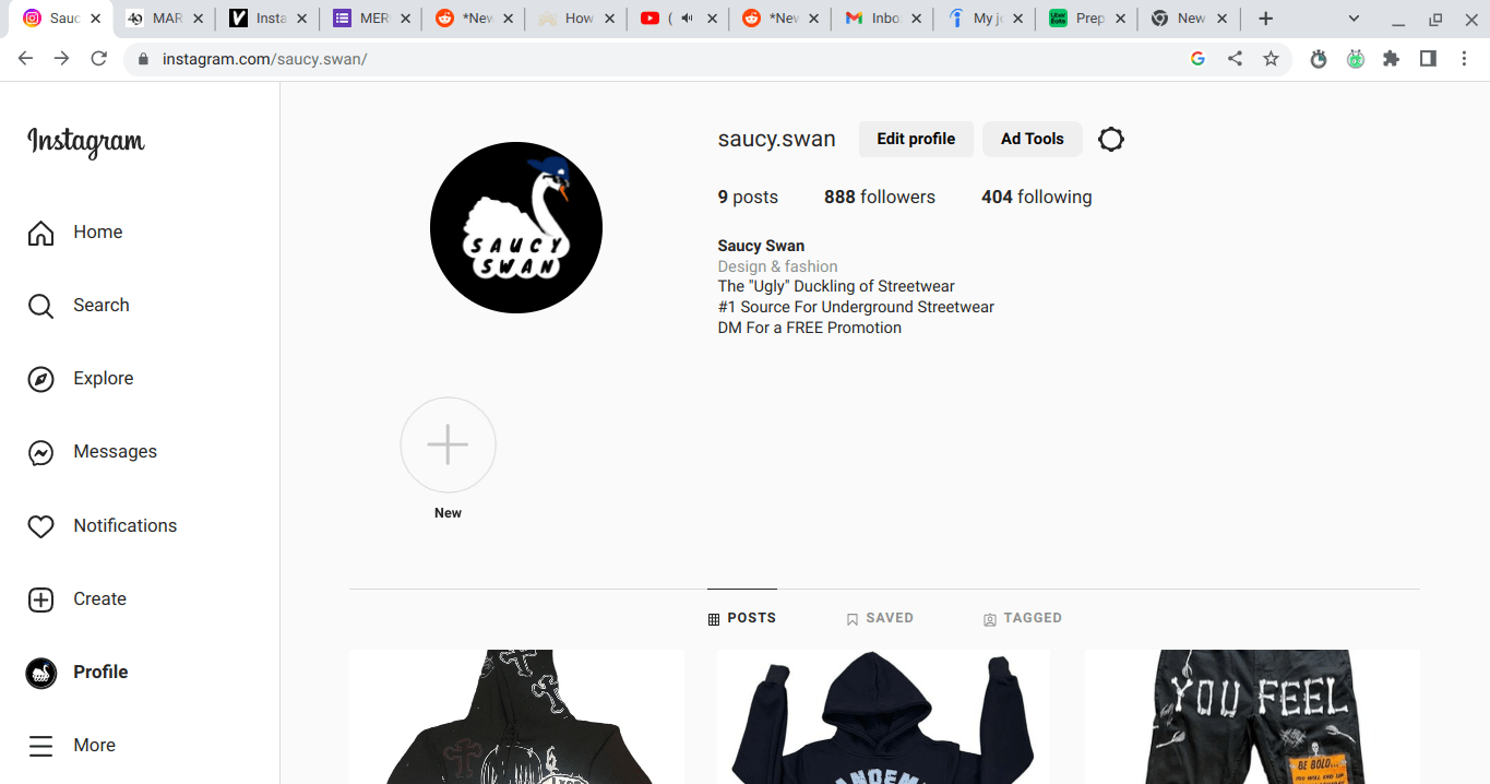 I just created this new page designed to promote small streetwear