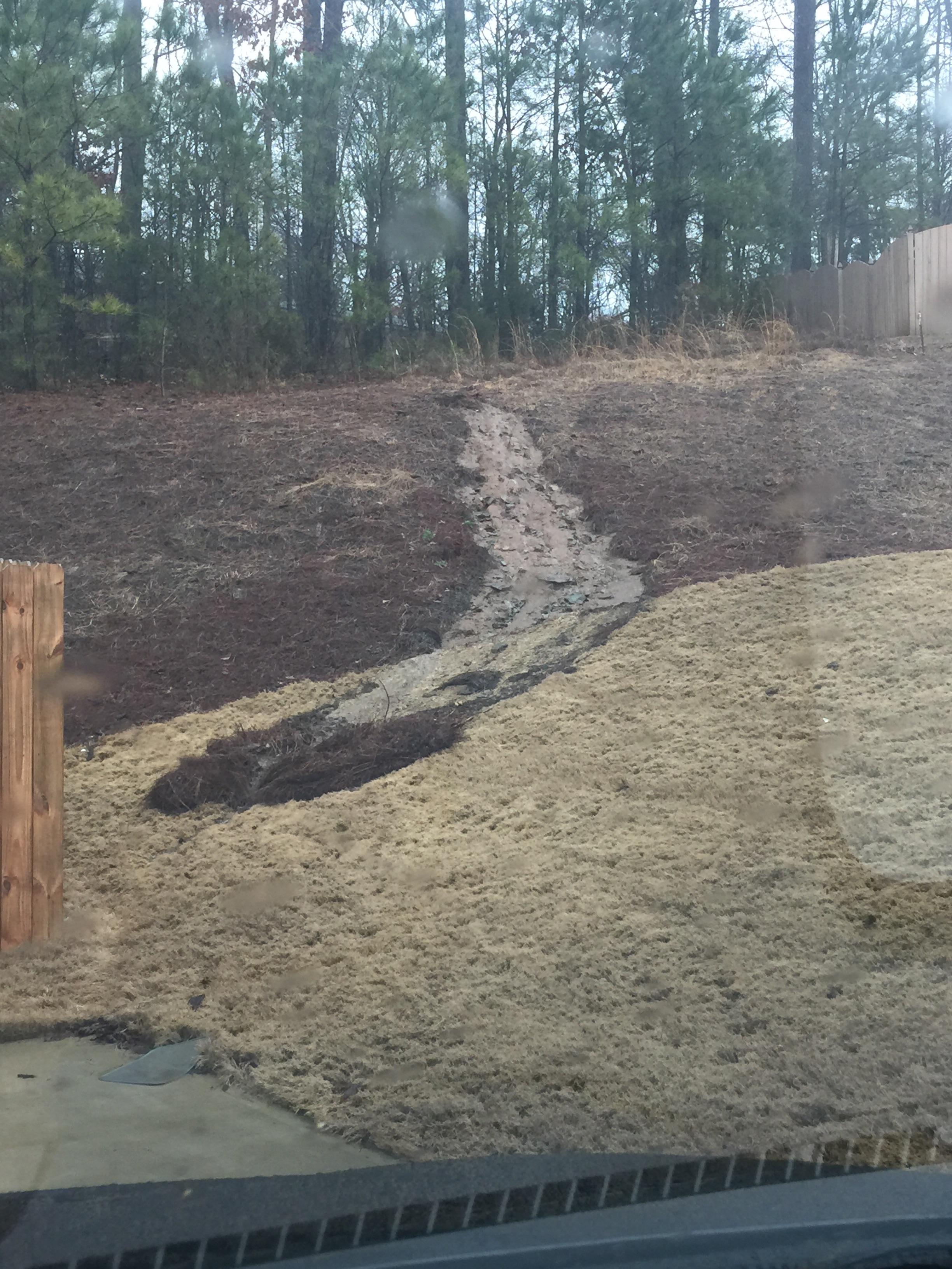 What do I with this mini mudslide? Suggestions on clean up and prevention appreciated. r