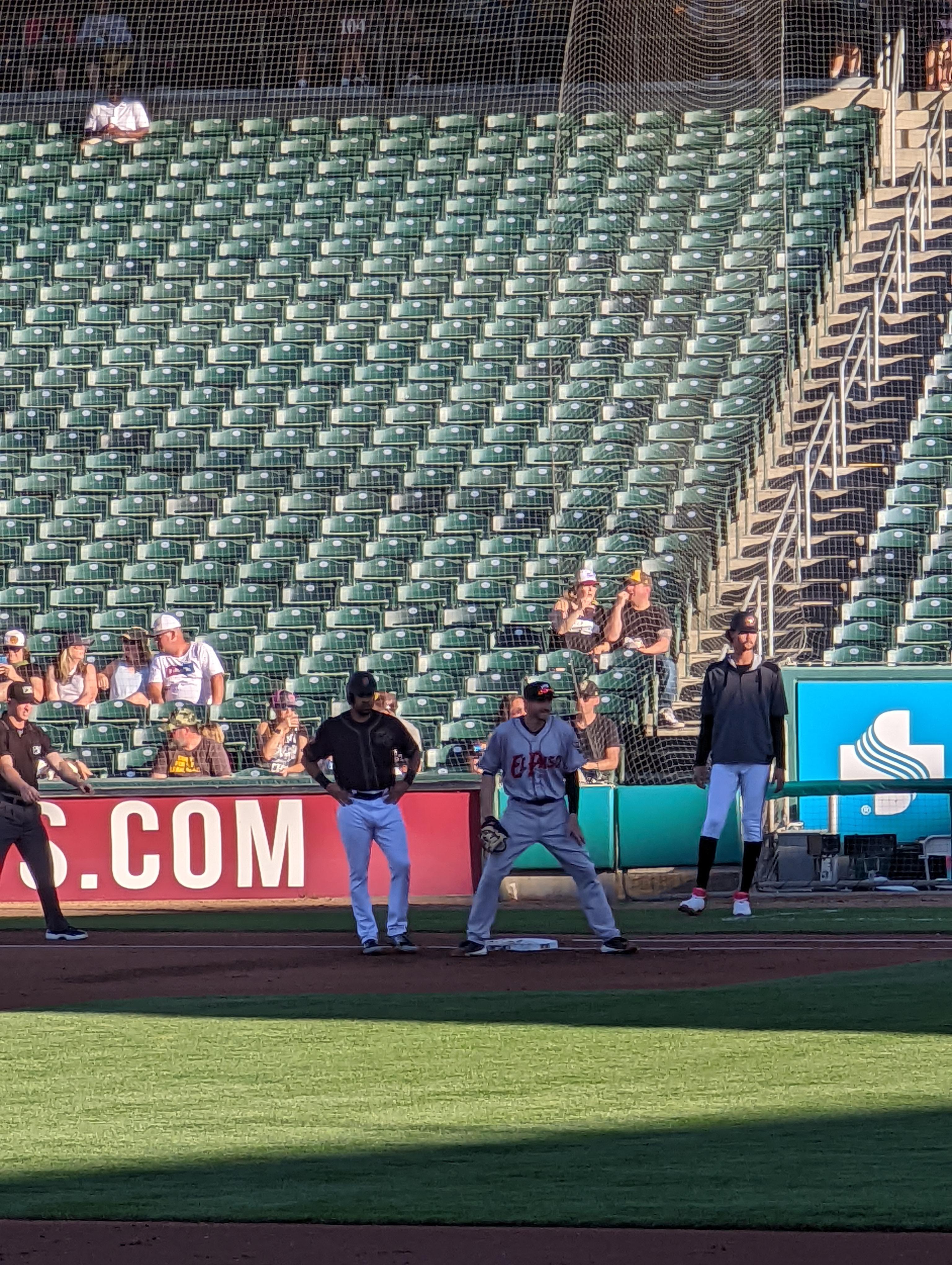 Anyone know why Hjelle is the first base coach for the river cats