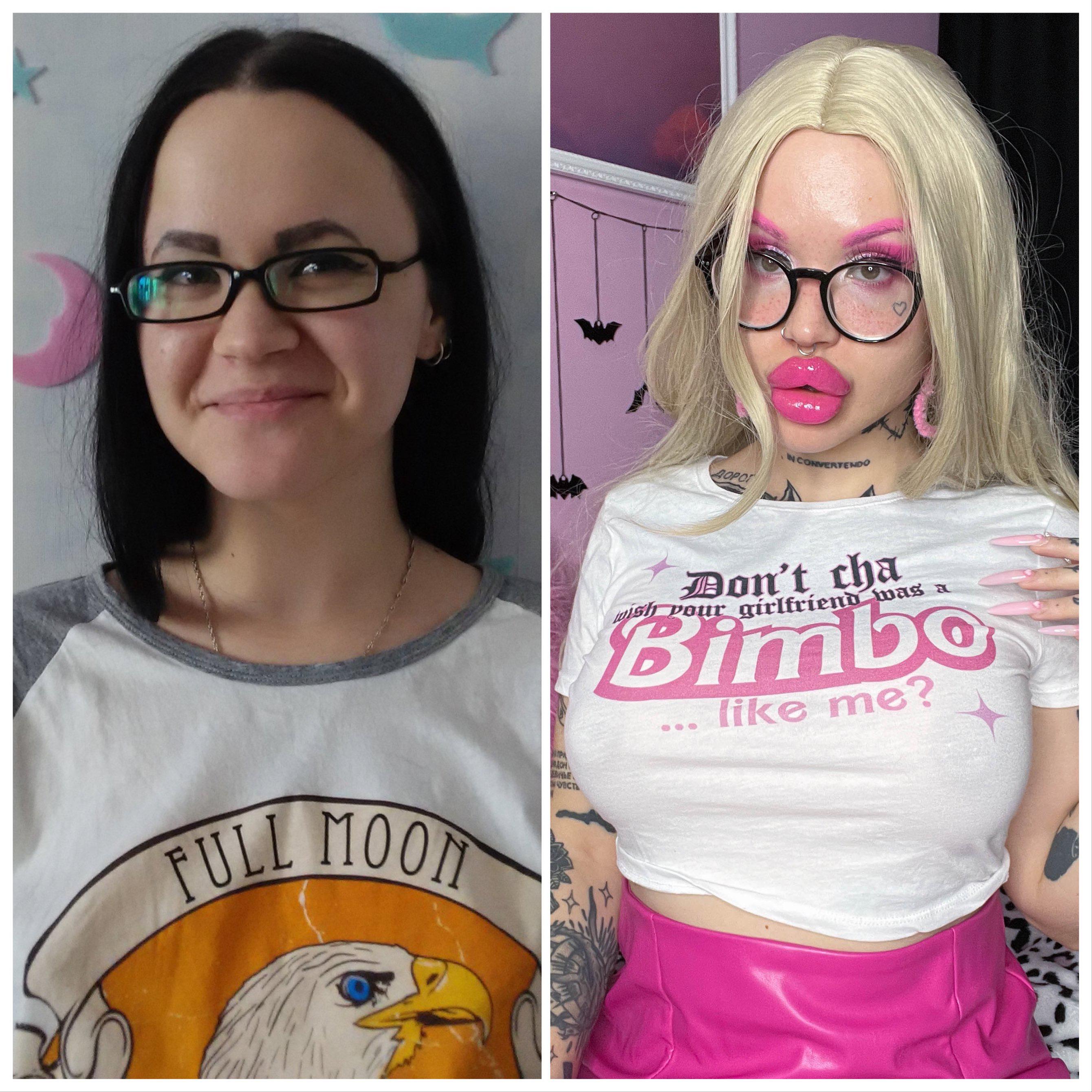Now im wearing glasses ironically : bimbofication