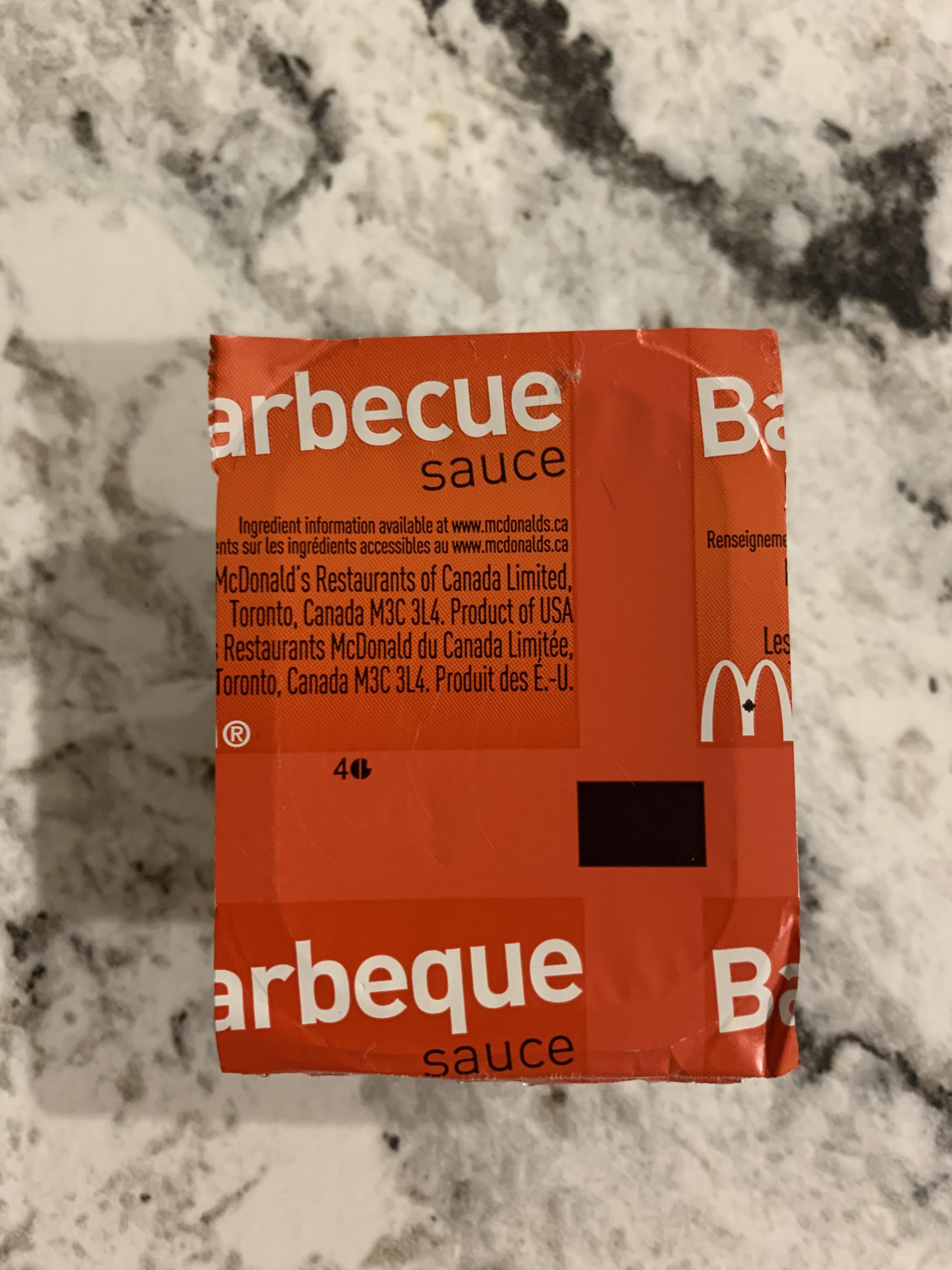 This misprinted McDonald’s barbecue sauce label r/mildlyinteresting