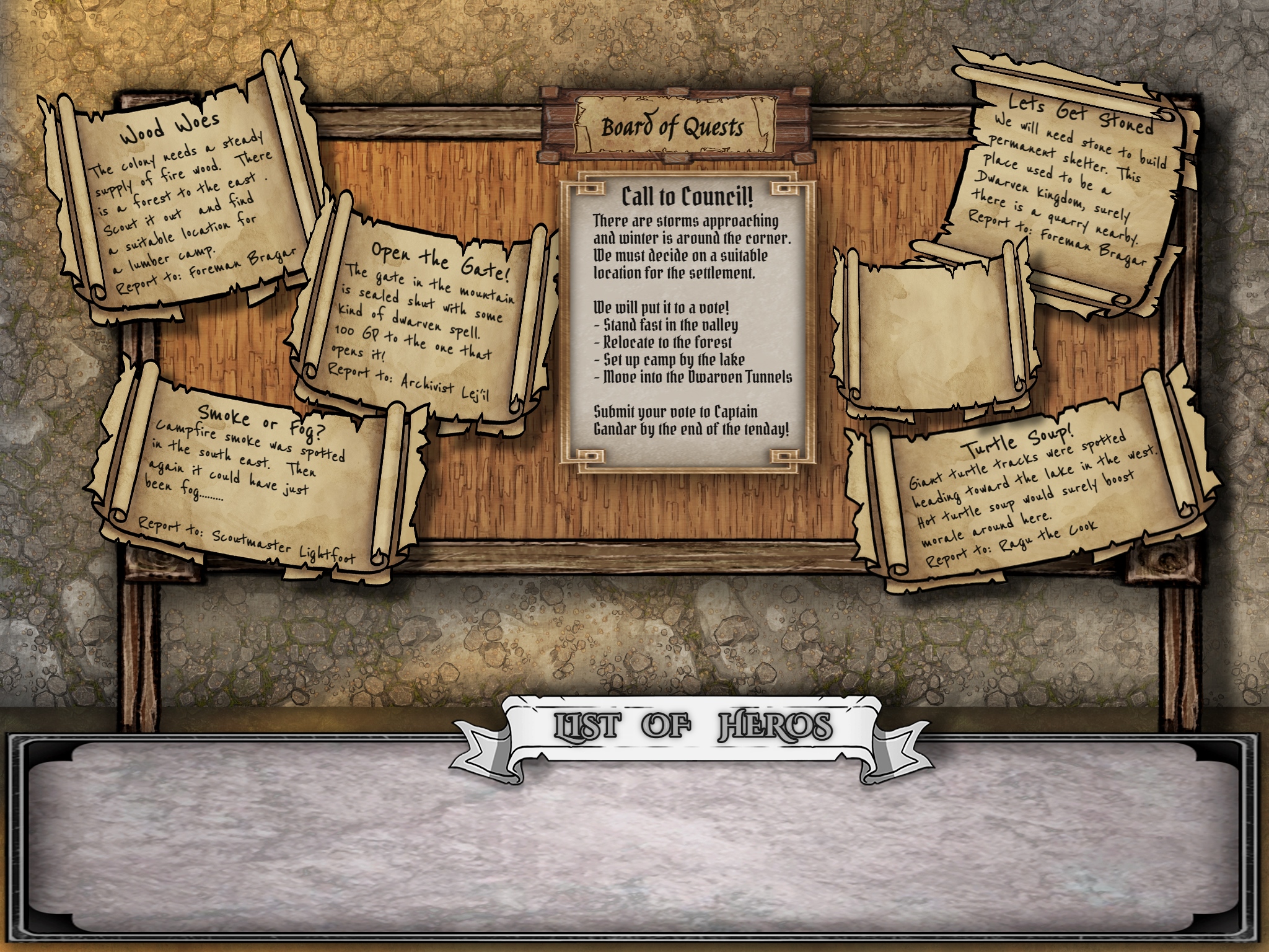 Quest Board Splash Screen for an campaign r/inkarnate