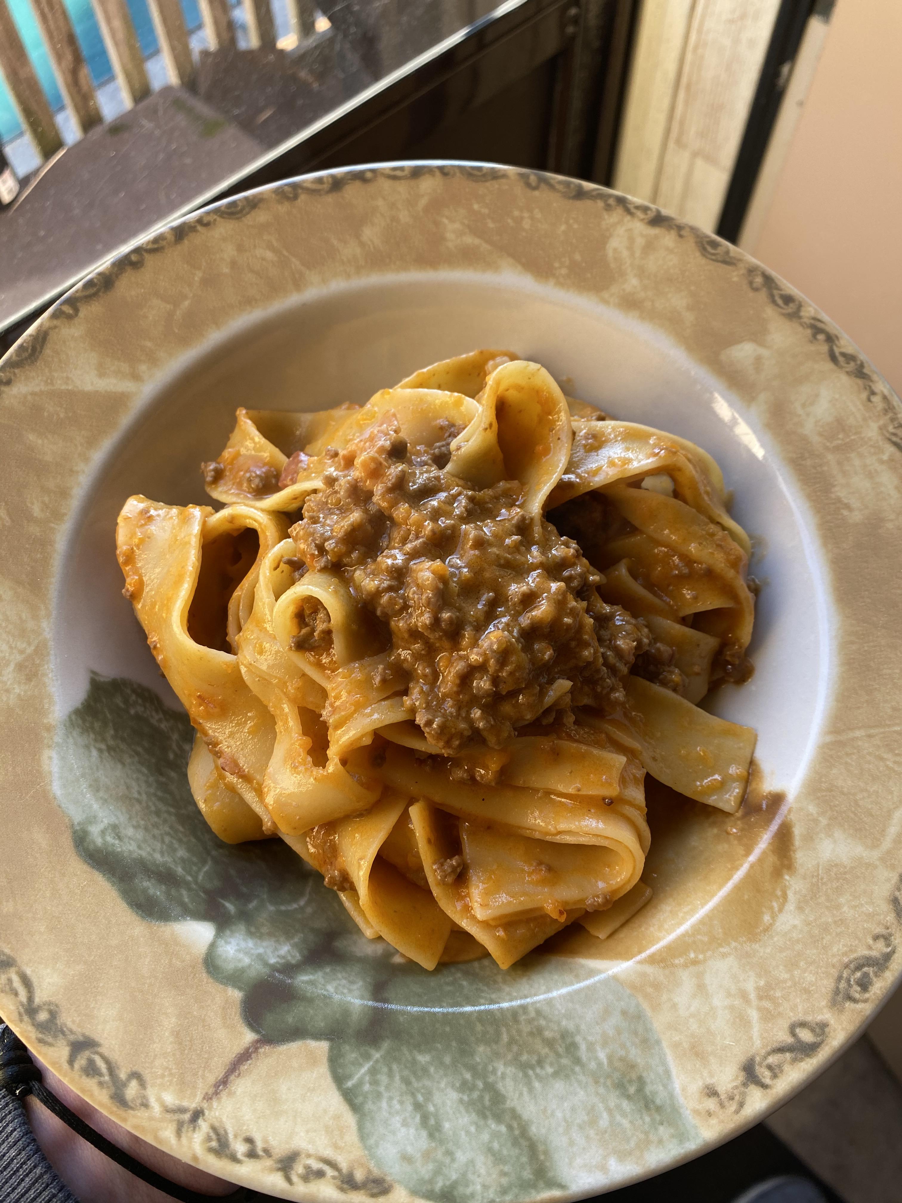 [Homemade] Pappardelle Bolognese r/food