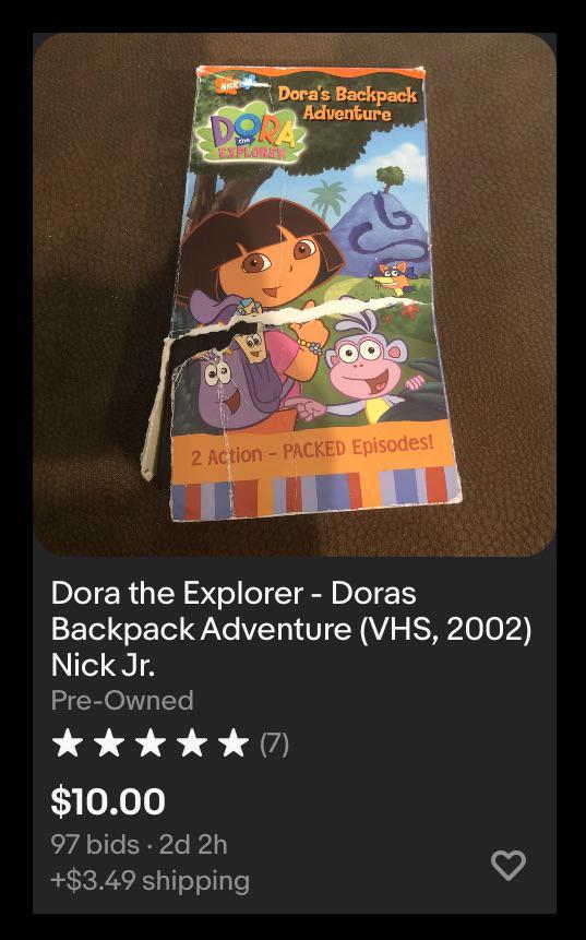 Dora The Explorer Doras Backpack Adventure Vhs