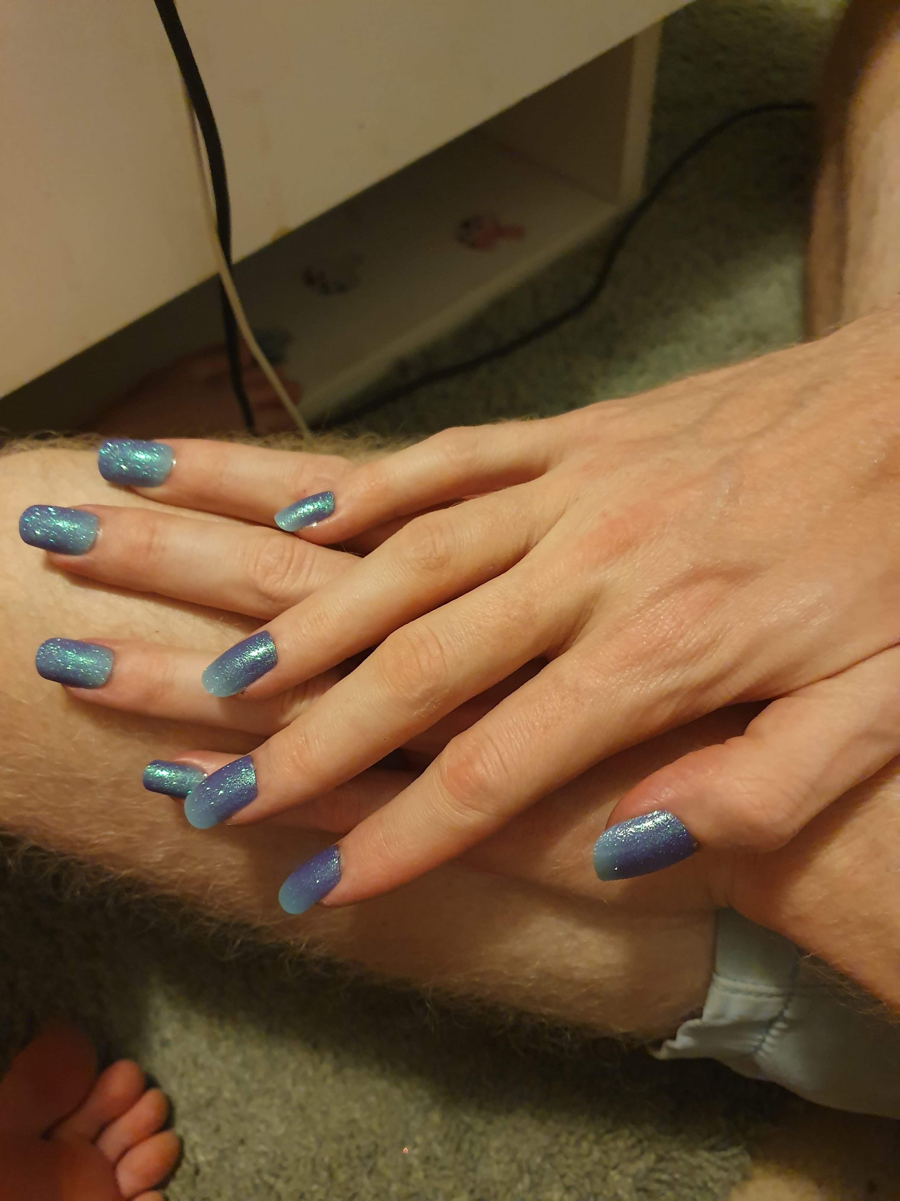 My wife bought press on nails for both of us last night. First time