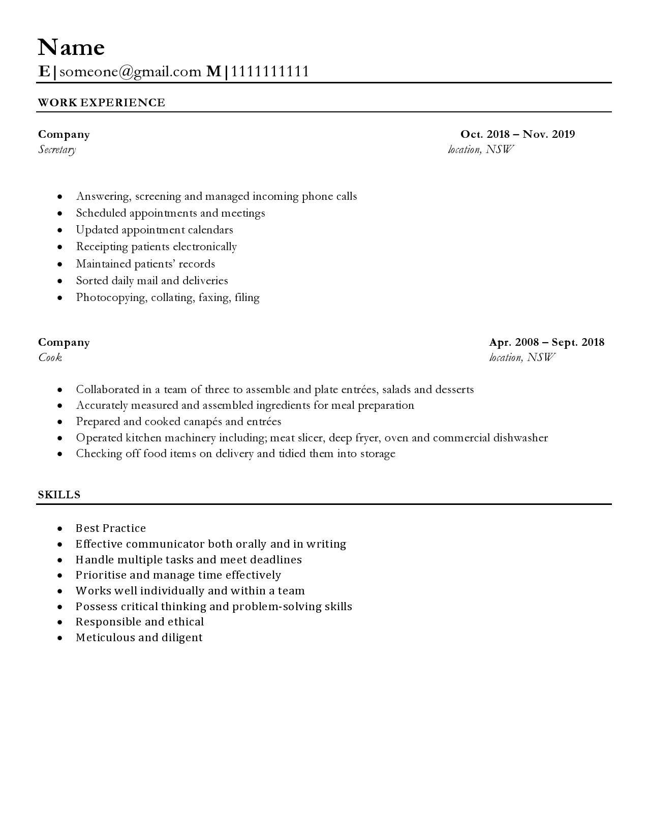 Entry level Admin resume please review r/resumes