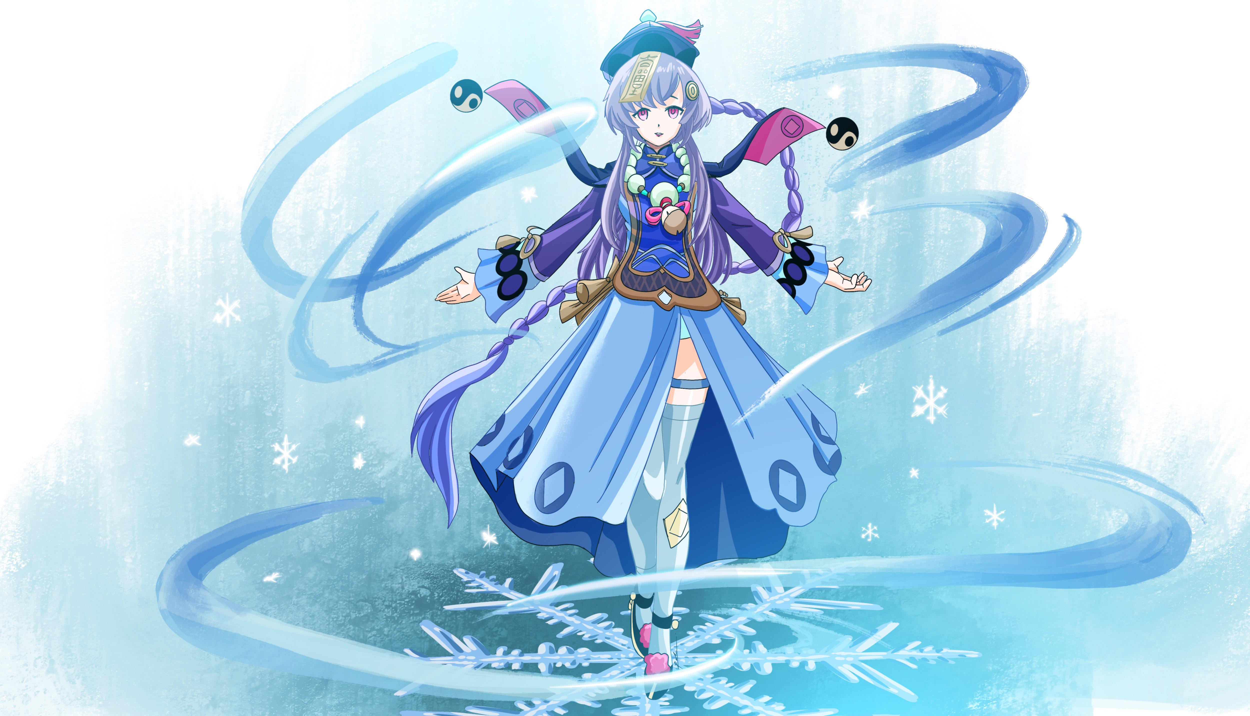 [OC] I Drew Grown Up Qiqi Genshin_Impact