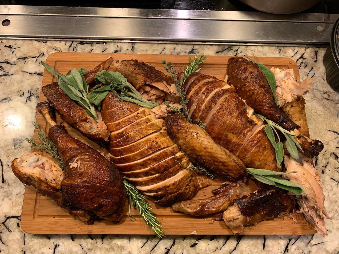 [homemade] cherrywood smoked whole turkey r/food