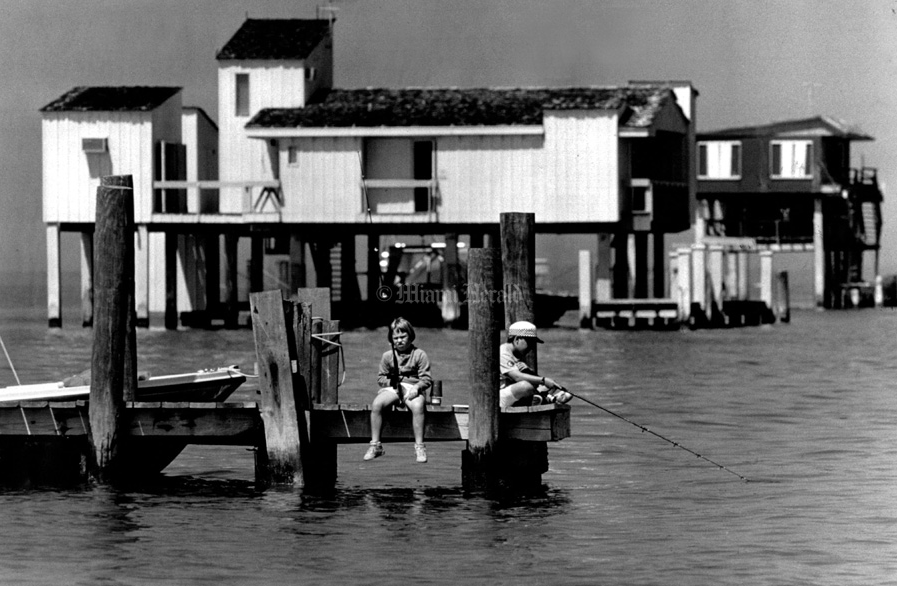 Stiltsville (1960) 'ocean houses on stilts' built near Miami, FL during