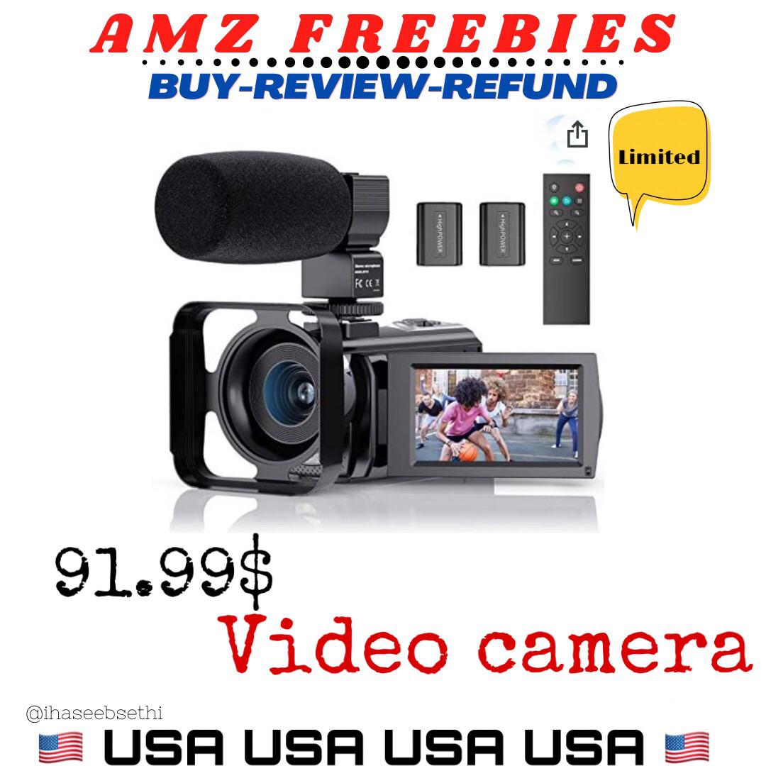Video Camera Camcorder, FamBrow YouTube Camera FHD 1080P 24MP 16X