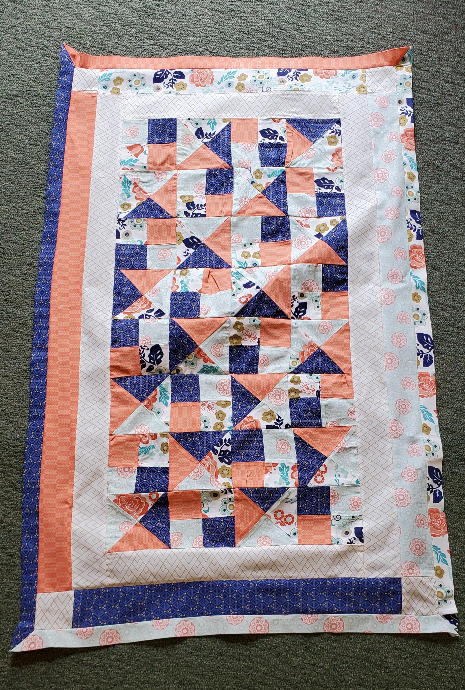 A runner I made for under my tv, to protect my dresser from scratches