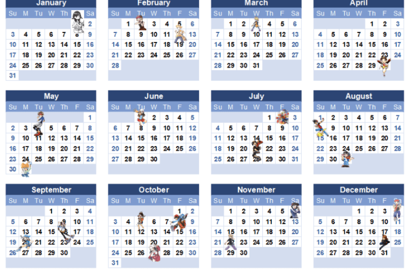 Centene Holiday Schedule 2024 A complete calender for pokedex holders birthdays. I could not find sou