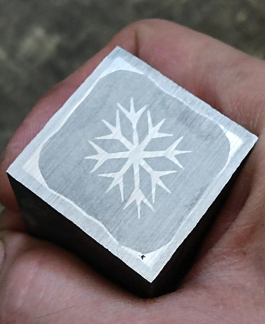 First step Snowflake. Canister damascus. r/Blacksmith