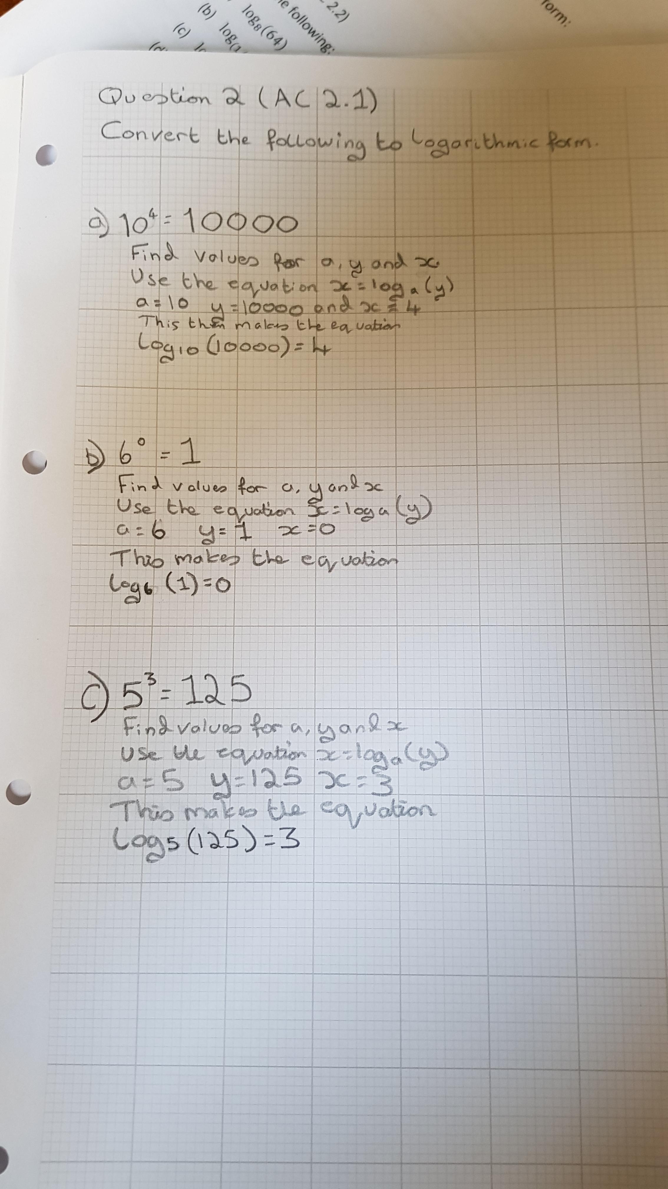 Doing a maths assignment, does this look correct? Converting to