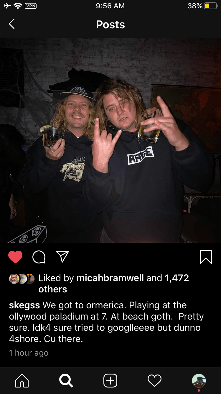 Skegss opening for the Growlers tonight? They just posted this but i can’t tell if they’re