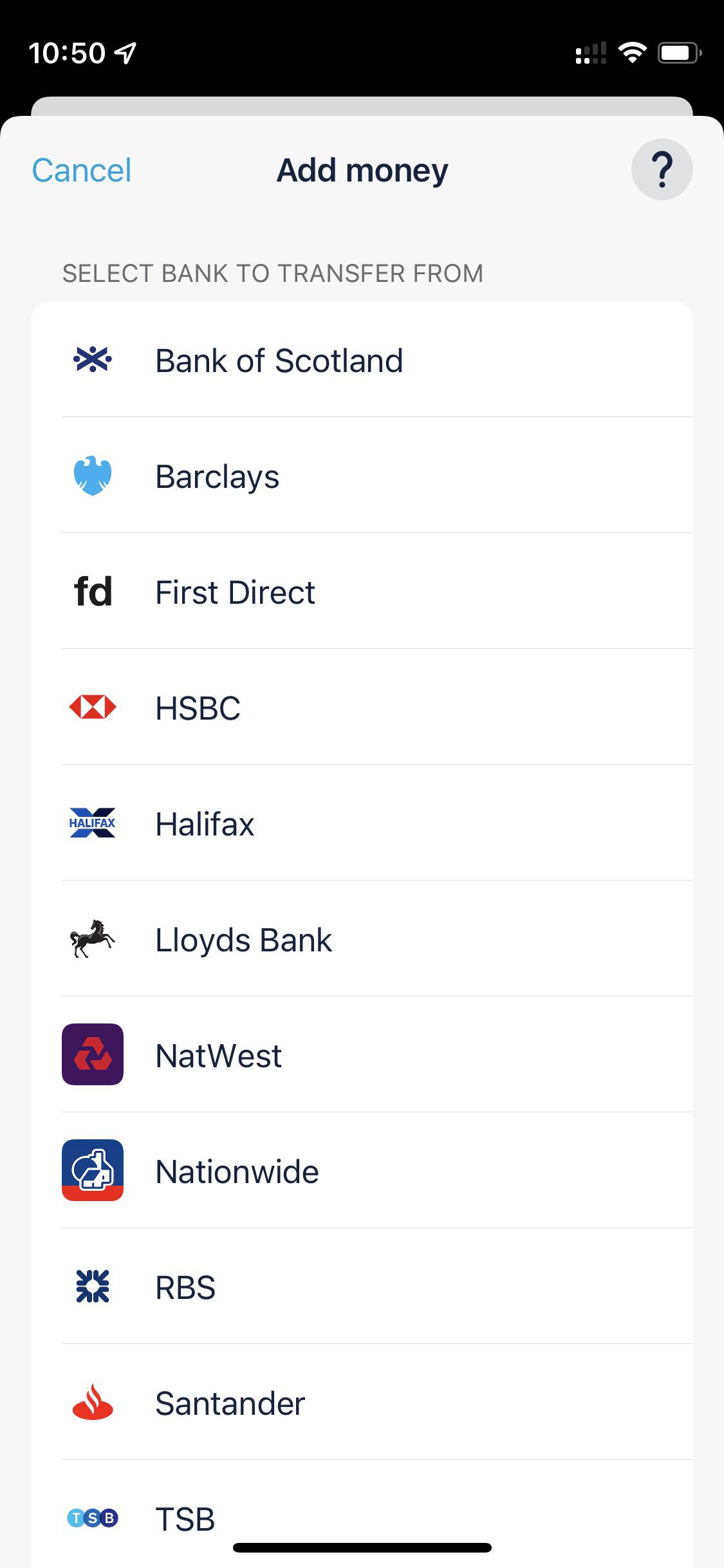 Why is moving money between Monzo accounts a secondary option after moving money from other