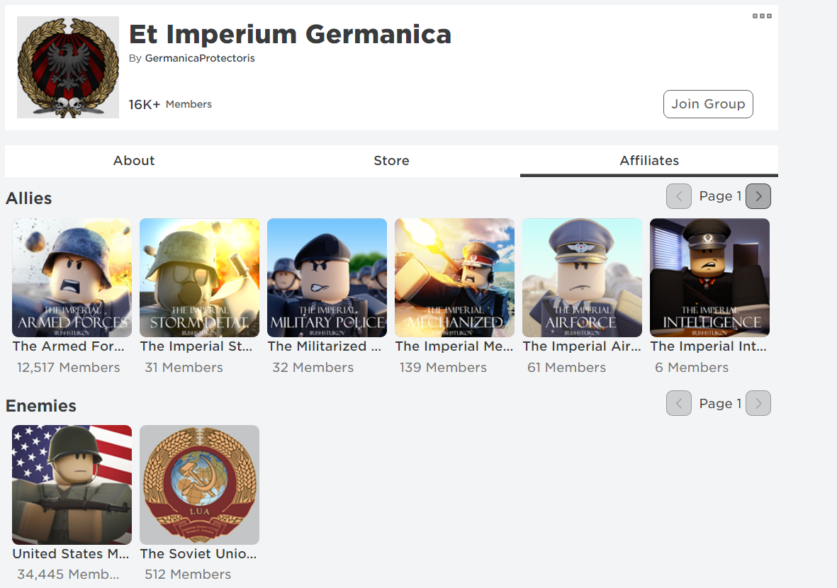 Roblox Nazi group "Et Imperium Germanica" ShitWehraboosSay