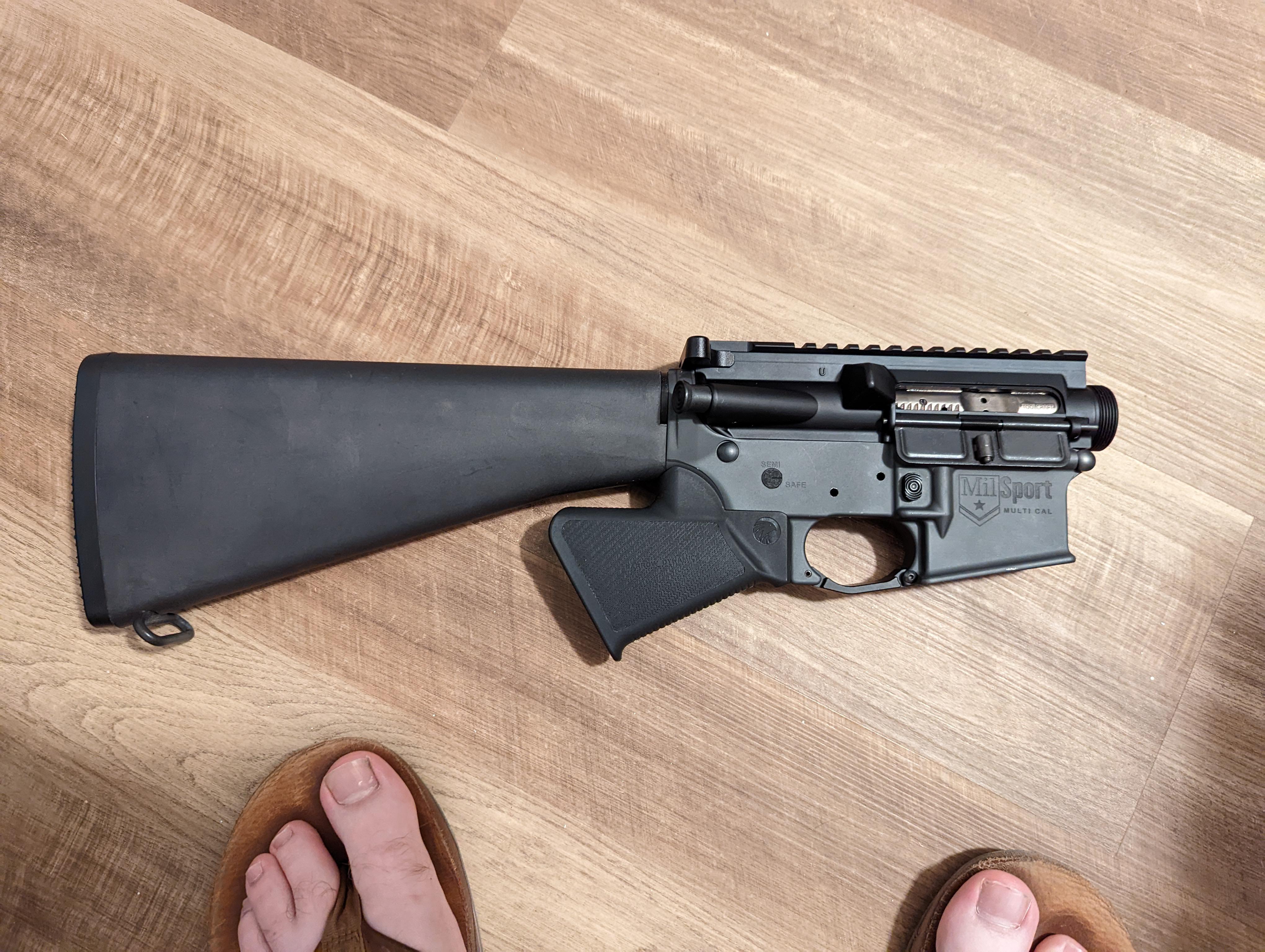 A2 Stock fitment with Sparrow Dynamic grip r/CAguns